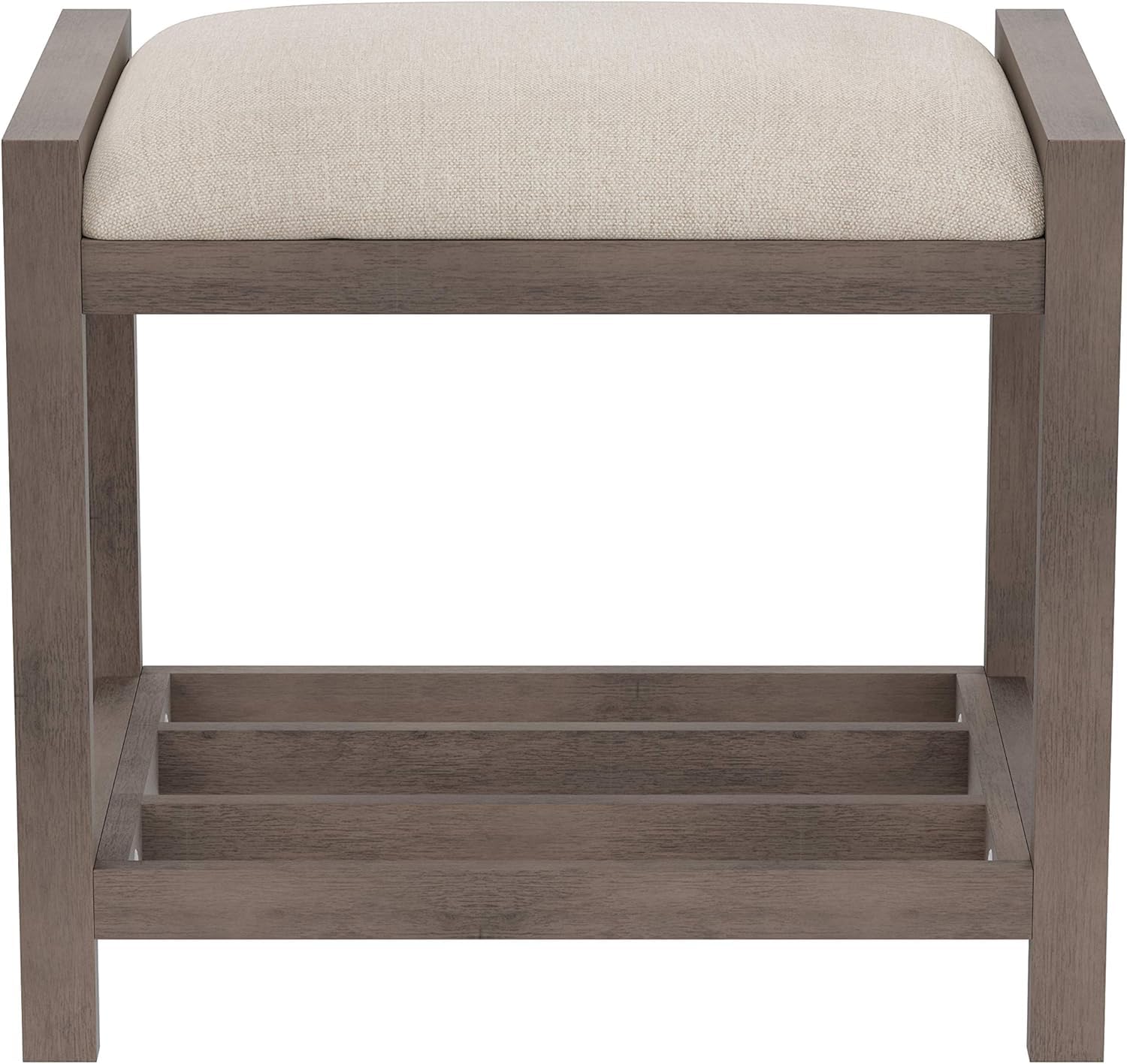 INDIAN DECOR 48094 Metal Vanity Stool, Metal Antique Gray Metal Make UP Stool, Bedroom Bench, Toy Bench, Pleasure Bench Dressing Table Bench Stool