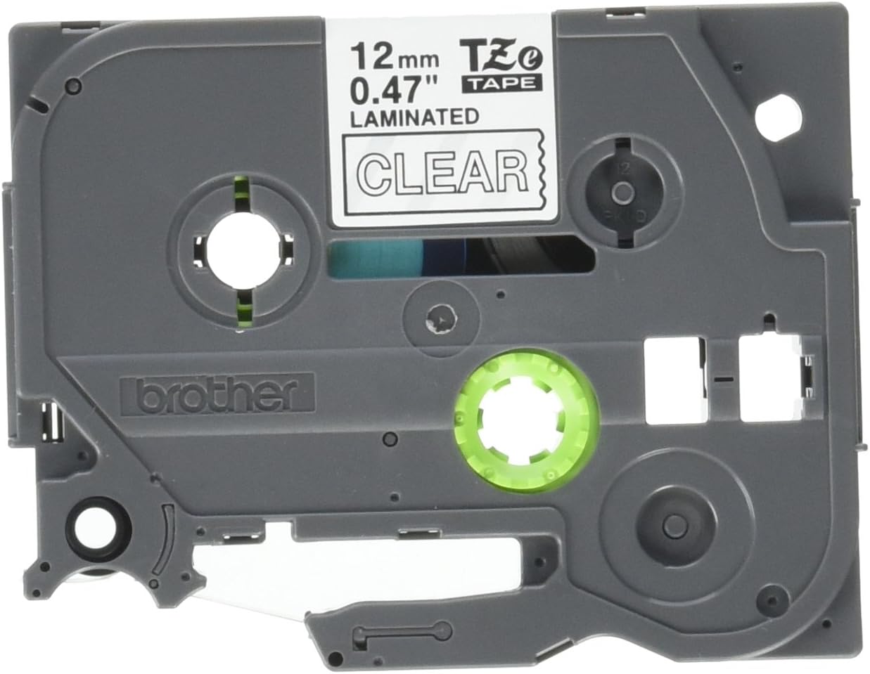 Brother P-touch TZe Laminated Tape Cartridges - 0.50 Width - White, Clear - 1 Each