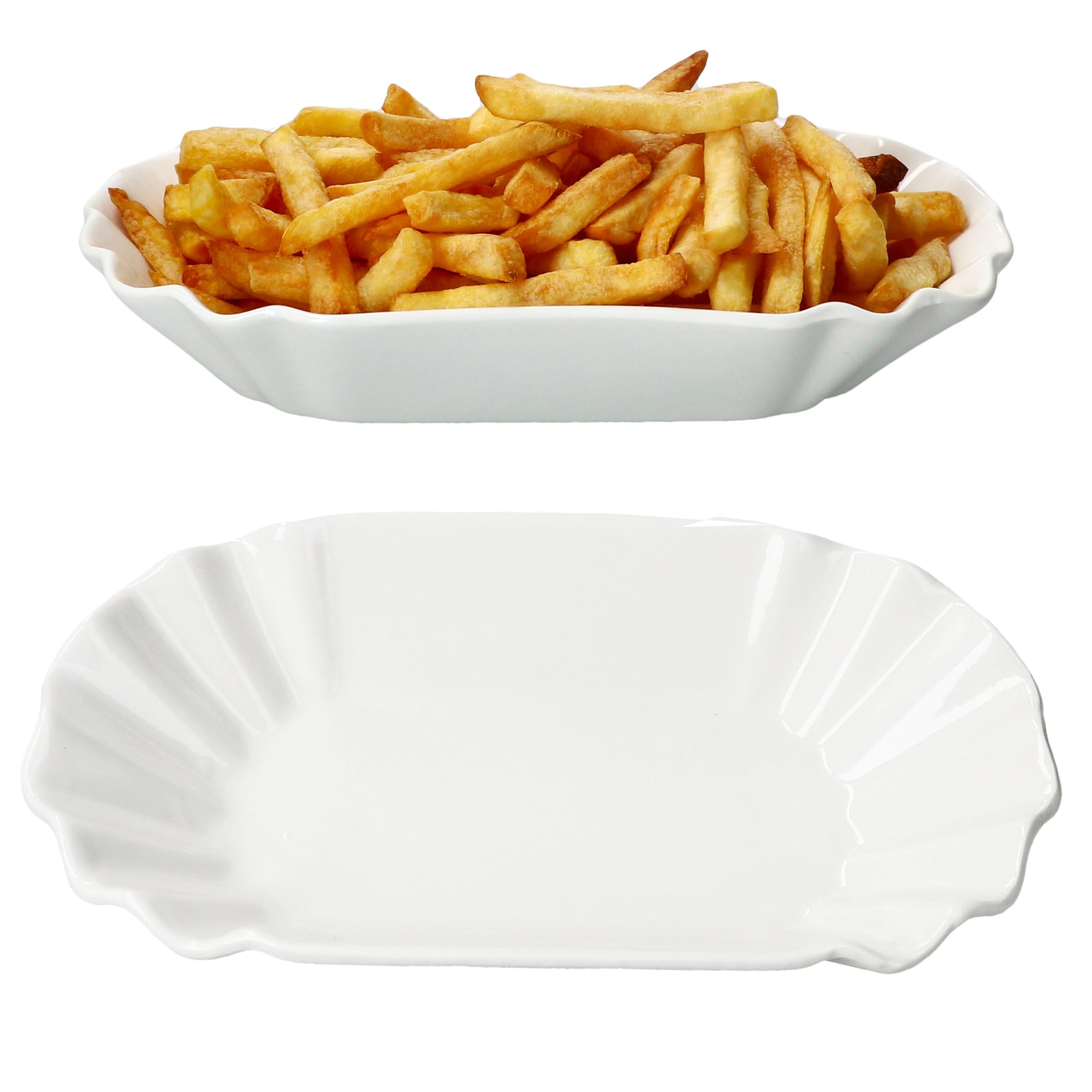 Snap by R B Pommesfritesschaal voor BIANCO , van porselein