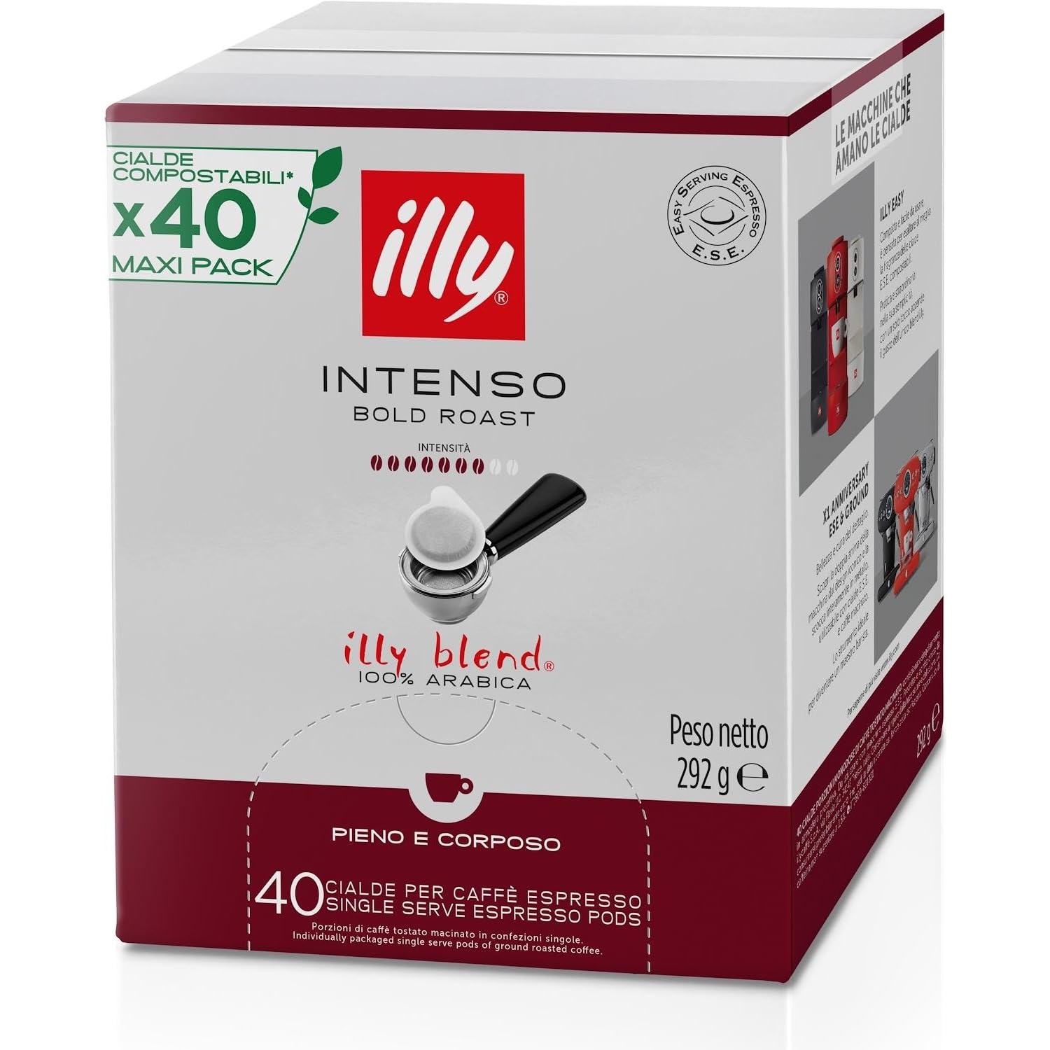 400 Cialde Di Caffè Illy Tostatura Scura Intenso | Capsule Caffè Torrefatto