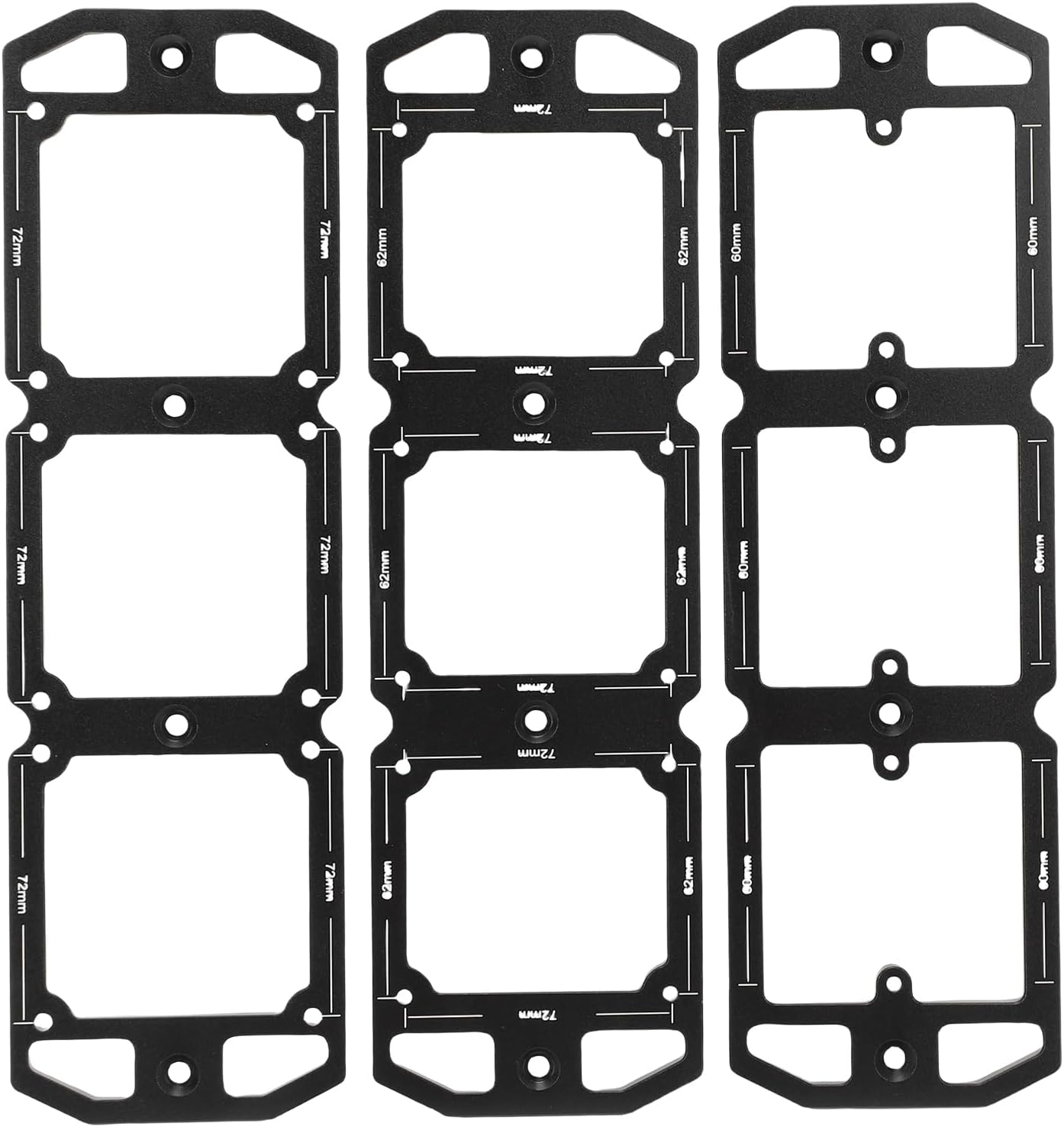 3 PCS Stencil Set, 86 Types Wire Box Template Aluminum Alloy Switch Socket Template Bottom Box Slot Mold For Electrician Study
