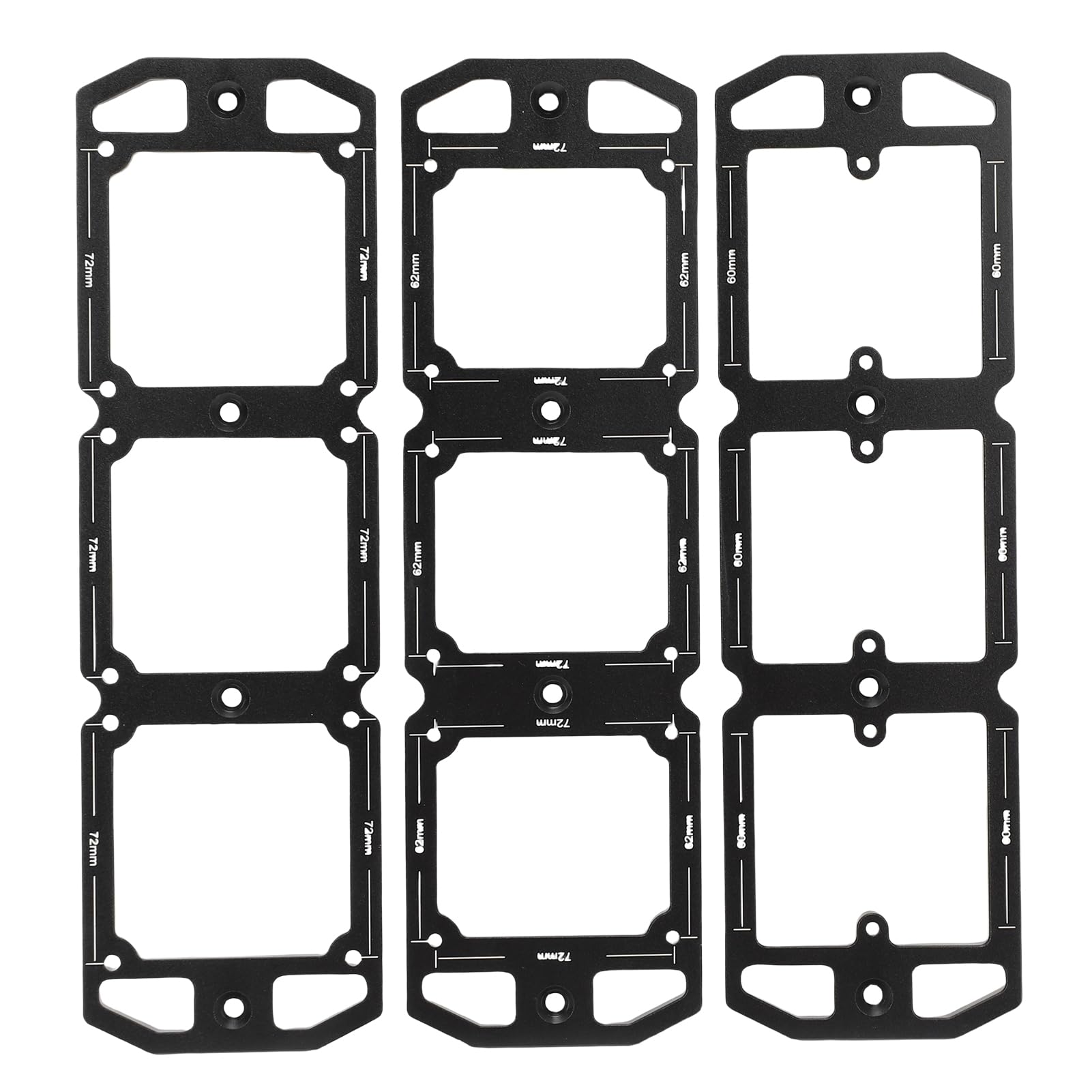 3 PCS Stencil Set, 86 Types Wire Box Template Aluminum Alloy Switch Socket Template Bottom Box Slot Mold For Electrician Study
