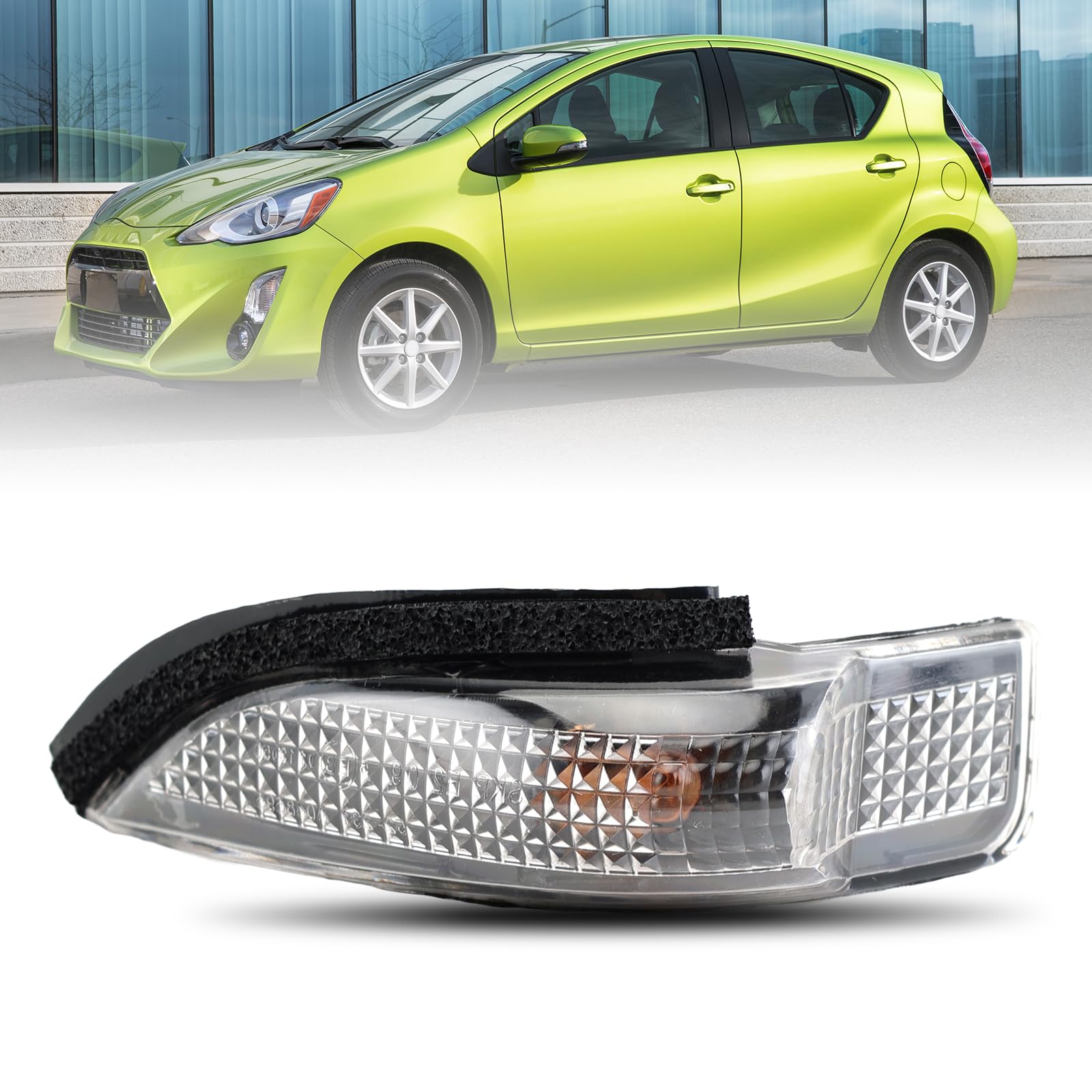 Car Rearview Mirror Turn Signal Indicator Light For Toyota Corolla/RAV4/Camry/Prius C/Avalon 2012 2013 2014 2015 2016 (Left Driver Side)