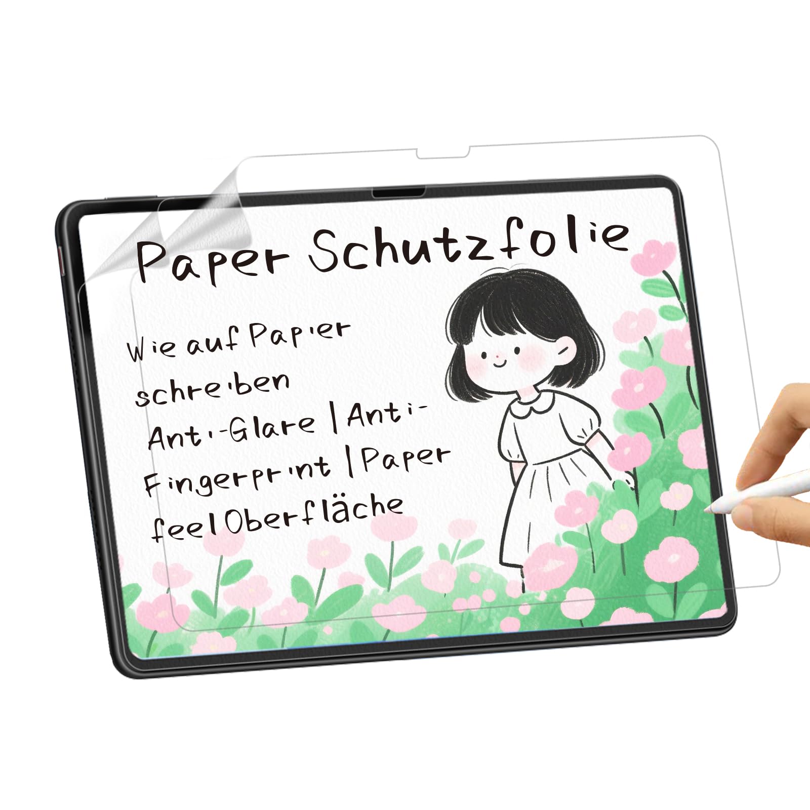 [2 Stück] Papier Schutzfolie für iPad A16 11./10. Generation (11/10,9 Zoll, 2025/2022), Matte Blendfrei Displayschutzfolie,Einfache Installation,Angenehmes Schreiben wie auf,zum Zeichnen und Notizen