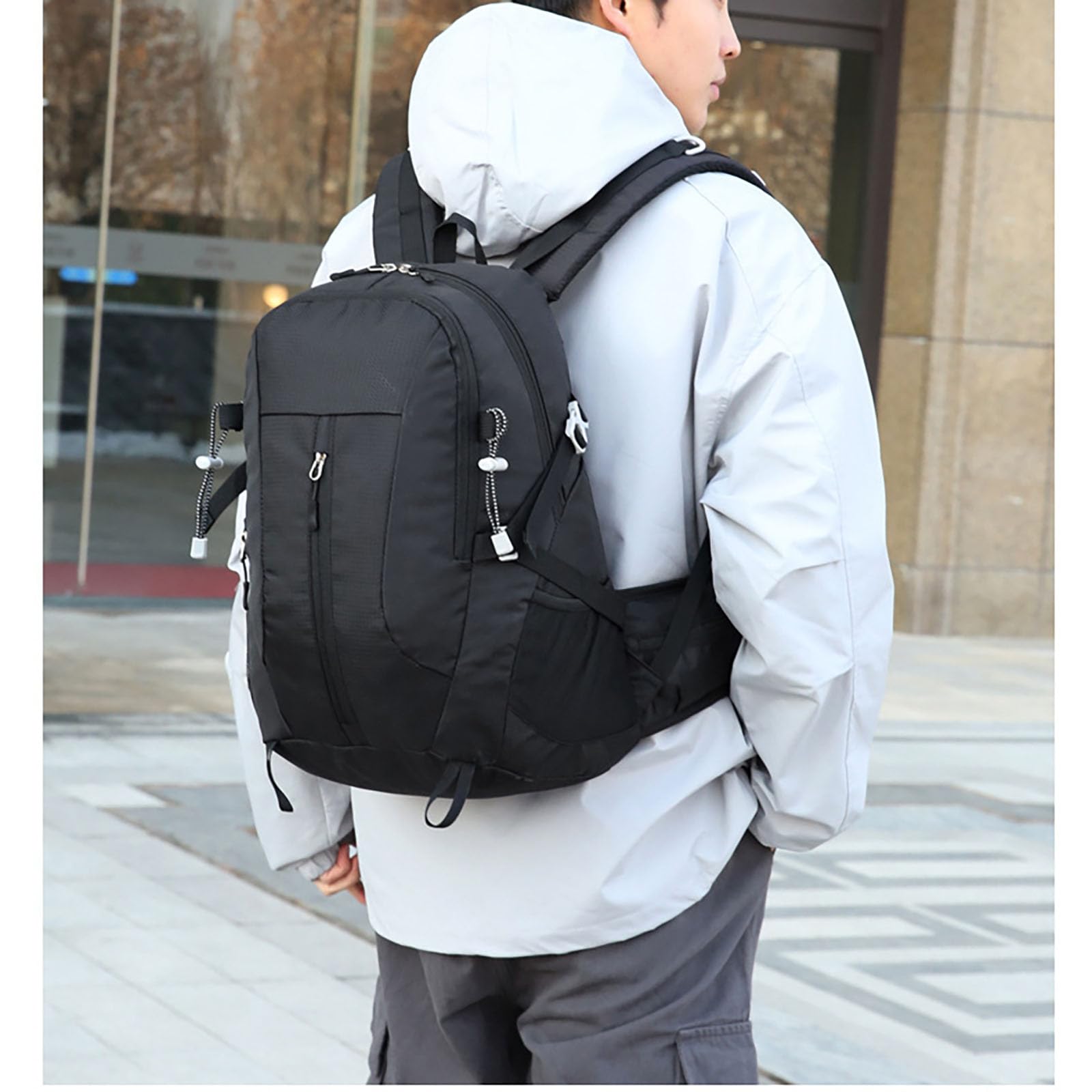EKsma Sac à dos de randonnée léger et petit, sac à dos de camping en plein air étanche de 20 L, sac à dos de voyage, sac à dos de randonnée for femmes et hommes(Black)