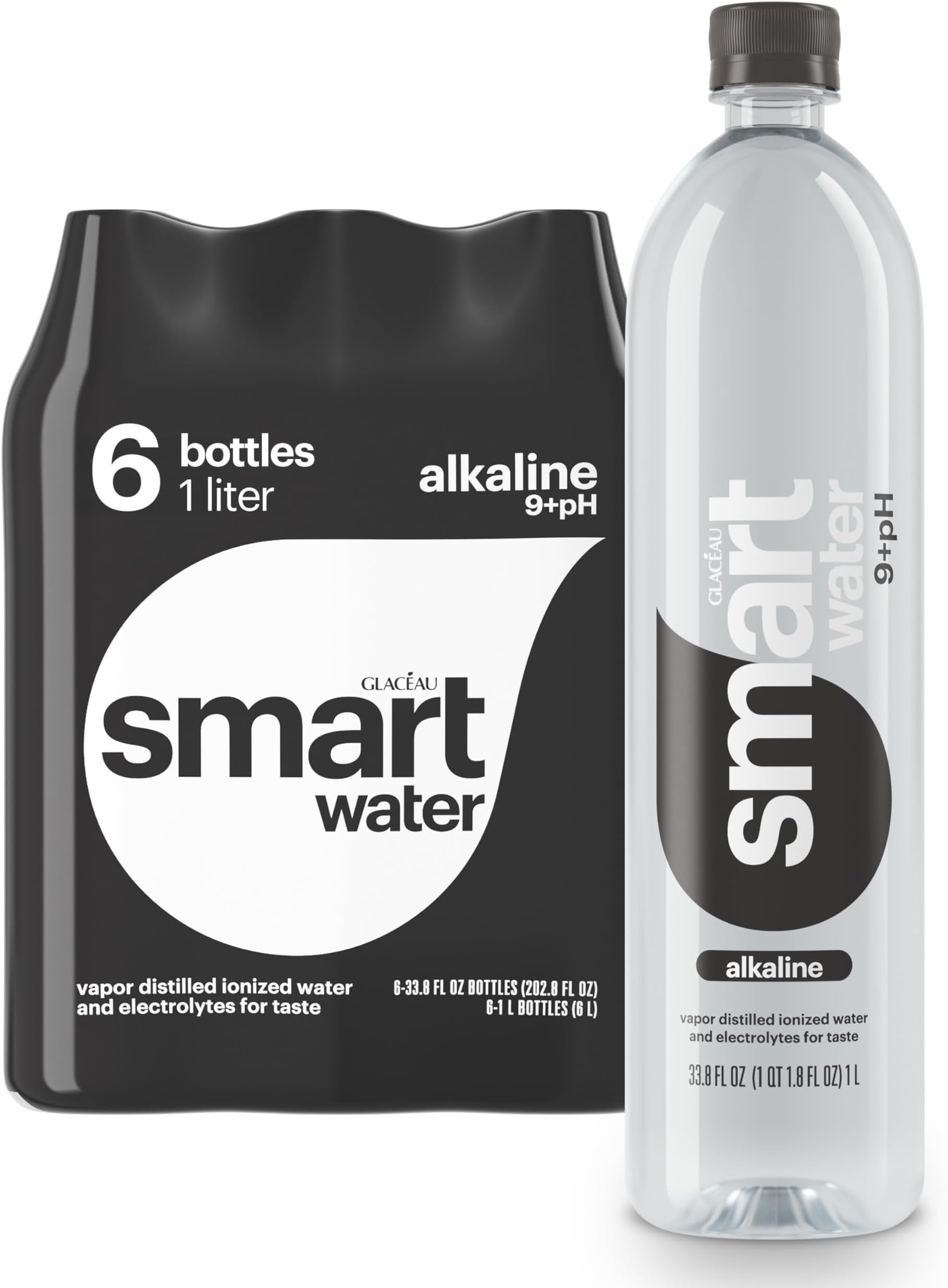 Smartwater alkaline with antioxidant 1L 6pk