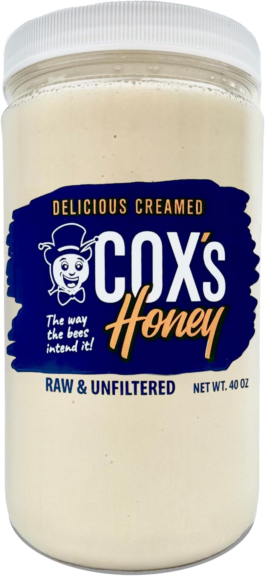 Creamed Whipped Honey Raw Unfiltered, 40 OZ | 100% Pure Clover Delicious Honey - Product of the USA