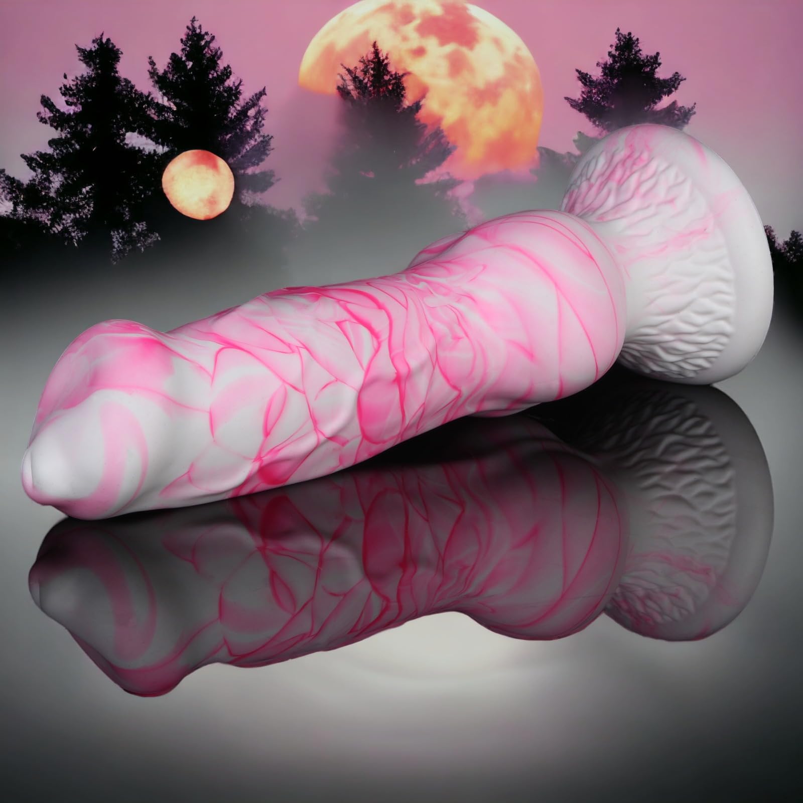 13 Inch Huge Silicone Knot Dog Dildo,4“ Wide Extra Large Fantasy Monster Wolf Dildo with Suction Cup, Animal Giant Penis Anal Butt Training Stretcher Plug for Women Men