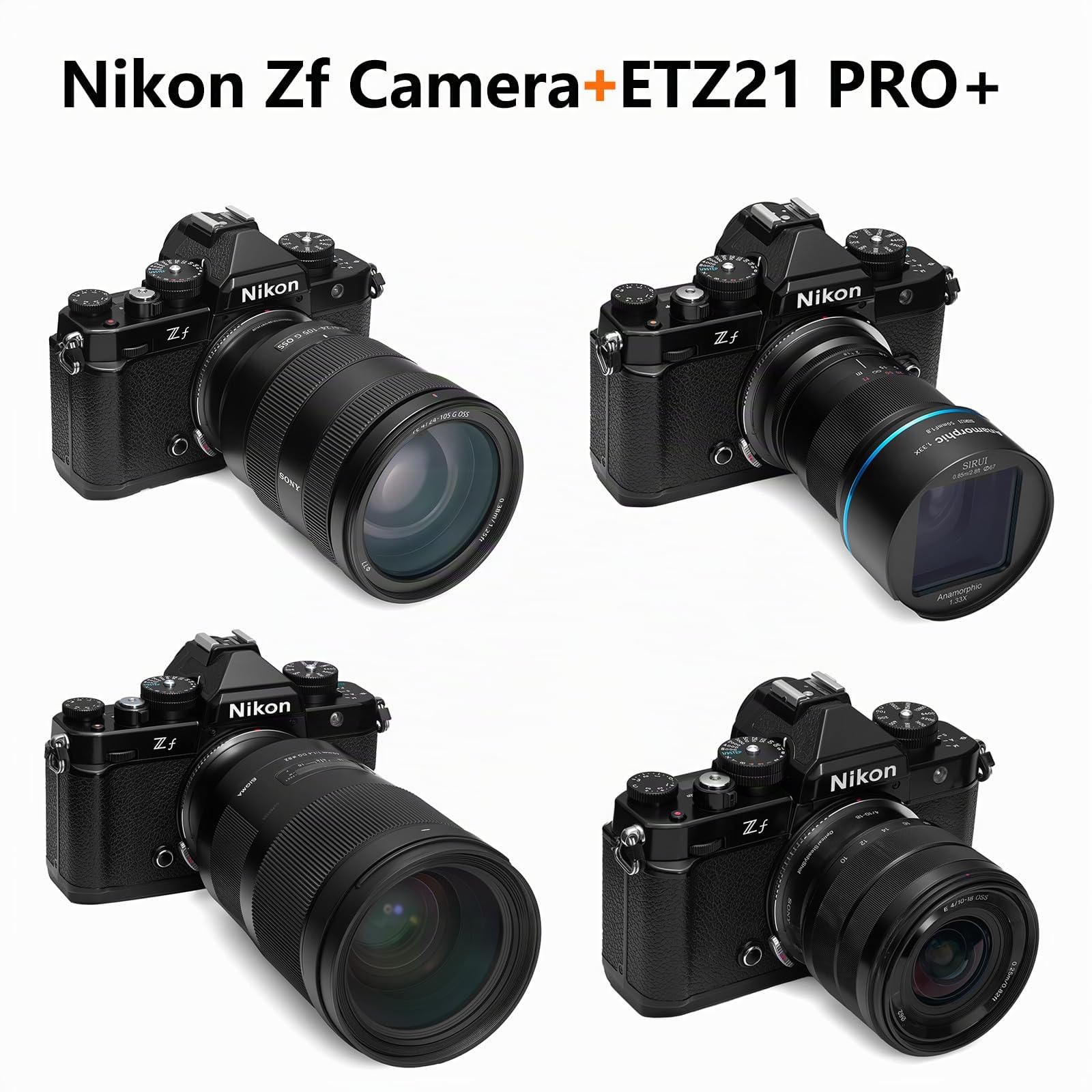 Megadap ETZ21 PRO+ Autofokus-Objektivadapter – Kompatibel mit Nikon Z Kameras ZR Zf Z6III Z5II Z9 Z8 Z7II Z7 Z6II Z6 Z5 Z50II Z50 Z30 für Sony FE, Sigma und Tamron FE Objektive