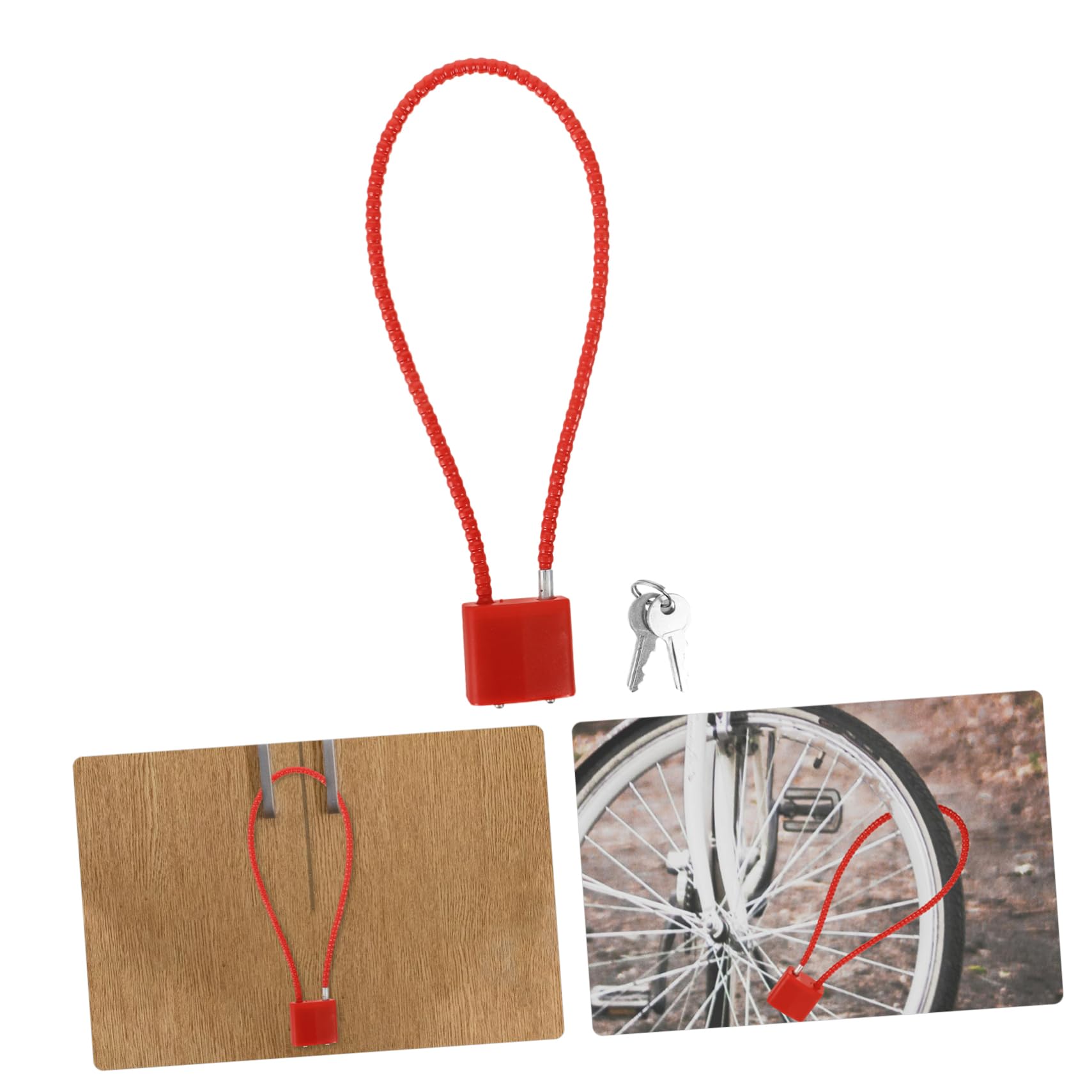Uonlytech 5pezzi Cavo Di Sicurezza Acciaio Per Bici e Serratura Compatta e Leggera Alta Resistenza Facile Da Usare Sicurezza Garantita Per Locker e Accessori