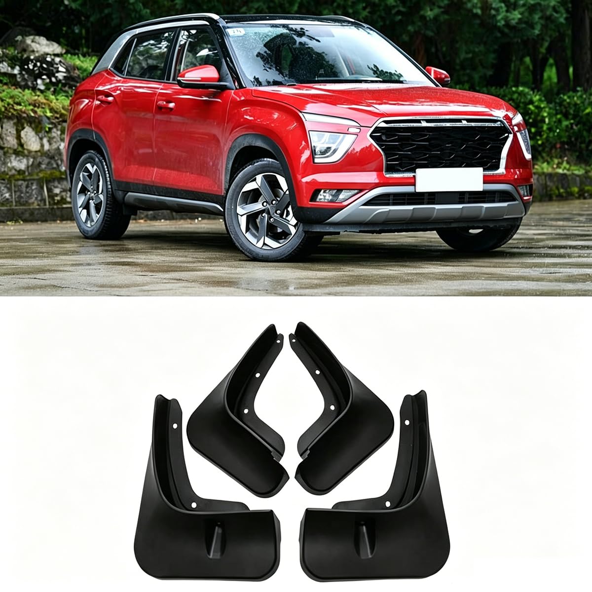 ZcsfcpA Car mud flaps,Compatible with Hyundai Creta ix25 2020-2021,Car exterior accessories