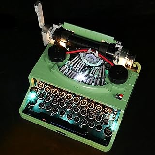 KAKIKA Conjunto de luzes LED para Lego 21327 série criativa de escritório retrô de máquina de escrever, conjunto de luzes compatível com Lego 21327 (somente luzes, modelo não incluído) (padrão)