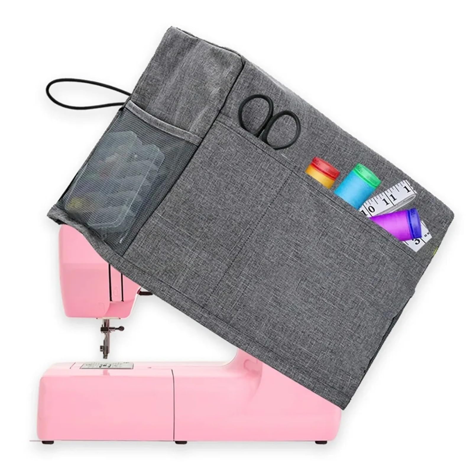 Bolsa para Máquina De Coser Bolsa for máquina de Coser, Funda Impermeable for máquina de Coser con Bolsillos, for la mayoría de Las máquinas de Coser(Black)