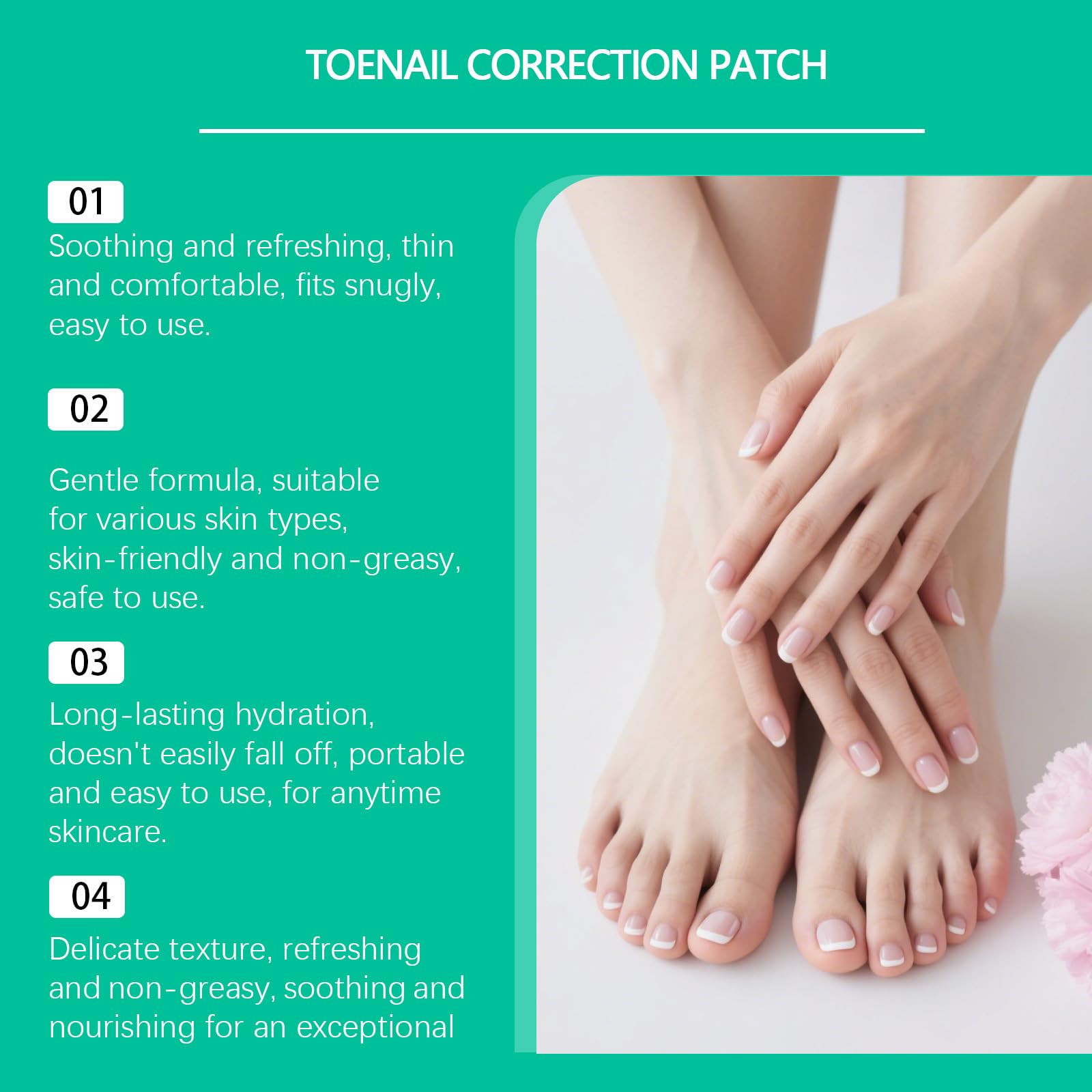 Fungal Toenail Repair Sticker, Ingrown Nail Corrector, Foot Care Pedicure Tool, Straightens Damaged Nails, Improves Growth for Men and Women