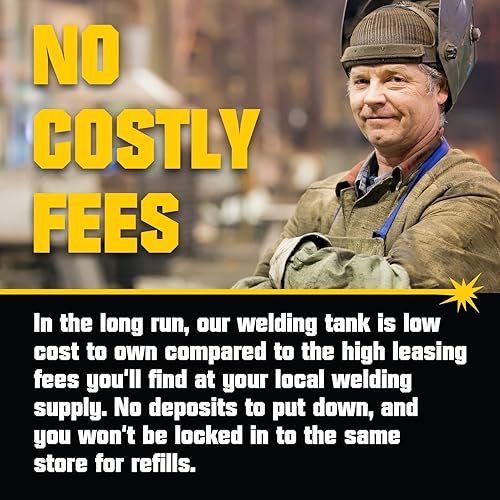 Miniatura 7 de PrimeWeld Tanque de soldadura de gas 100% argón completo 80CF  DOT 3AA  Válvula CGA 580 de EE. UU.  El mejor gas para aplicaciones de soldadura TIG