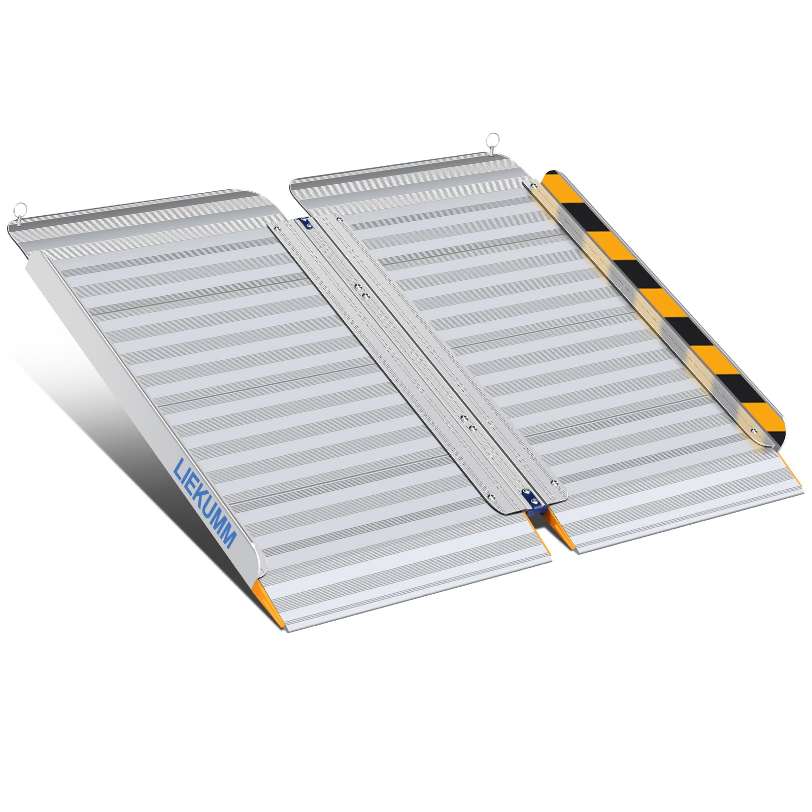 LIEKUMM Rampas para Silla de Ruedas Plegable 66 x 85 cm, Aluminio Rampa para Discapacitados para escaleras,Umbral, Capacidad 400 kg, Superficie Antideslizante