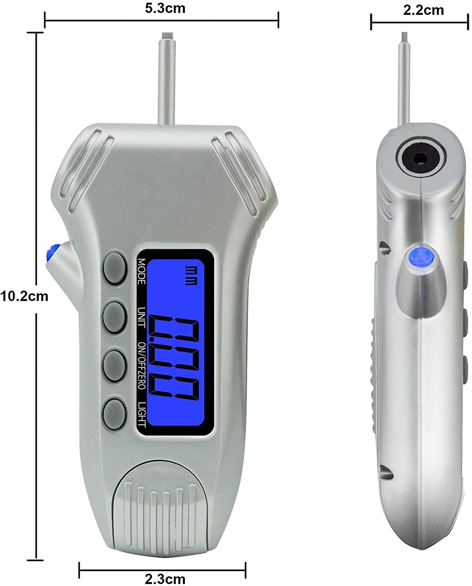 XMING 3 sur 1 manomètre de Pression du Pneu numérique LCD Écran 0-100 Psi. 0-20 mm / 0,8 Pouce for Les vélos de camions de Voitures