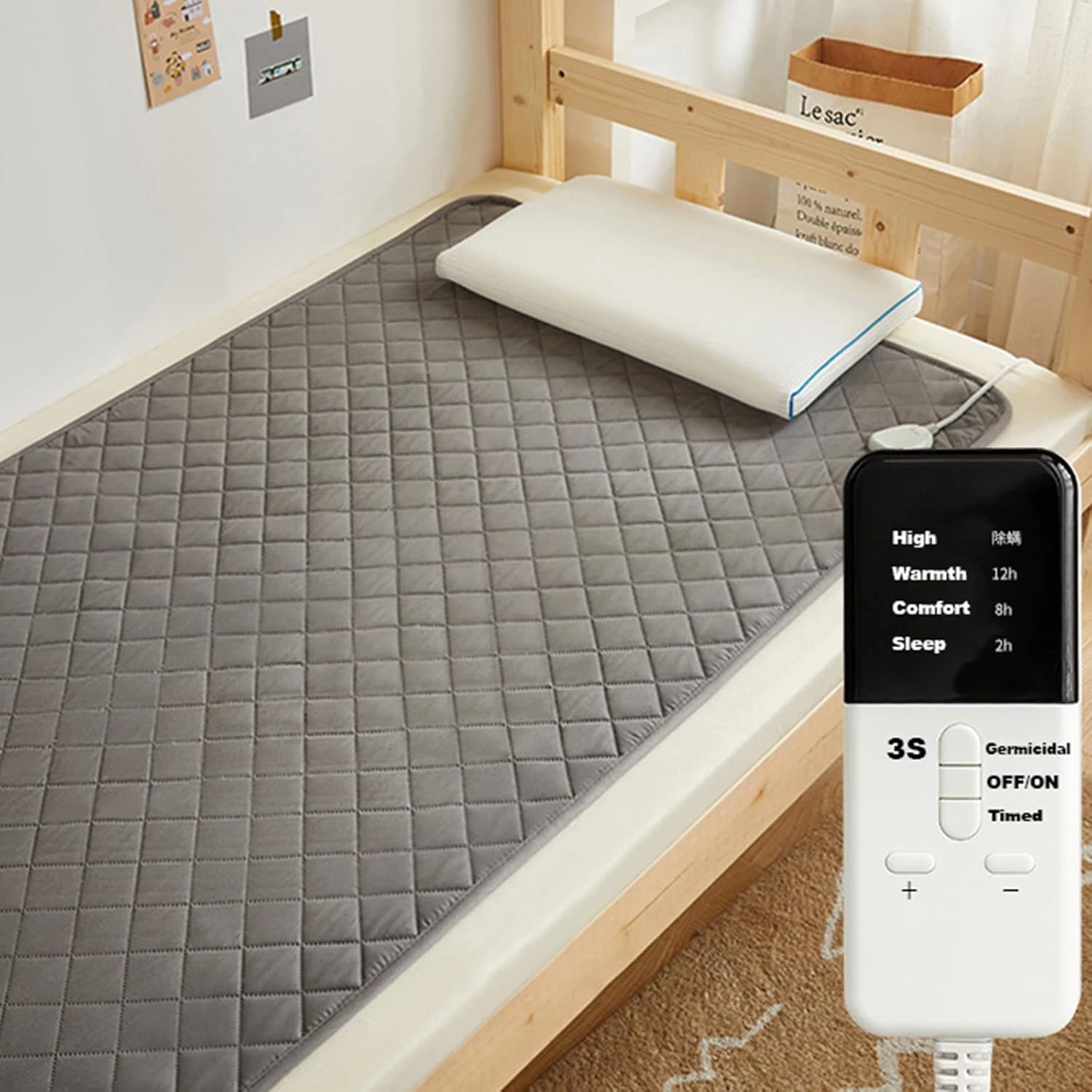 Bofie 160x80cm Electric Blanket, Single Bed Heated Throw, Cosy