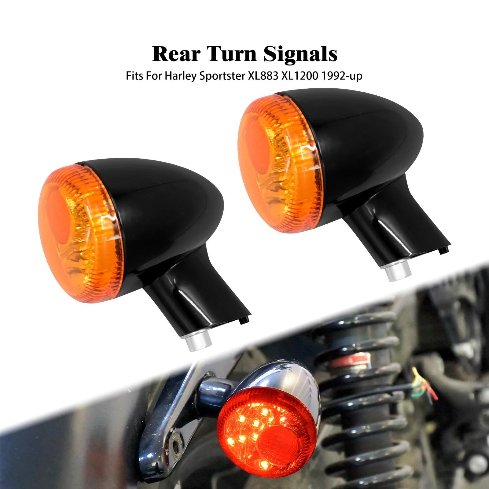 Lampa LED do kierunkowskazów motocyklowych pasuje do Harley Sportster XL1200 883 Iron Forty Eight Super Low 1992-23(Turn Signals Light A)