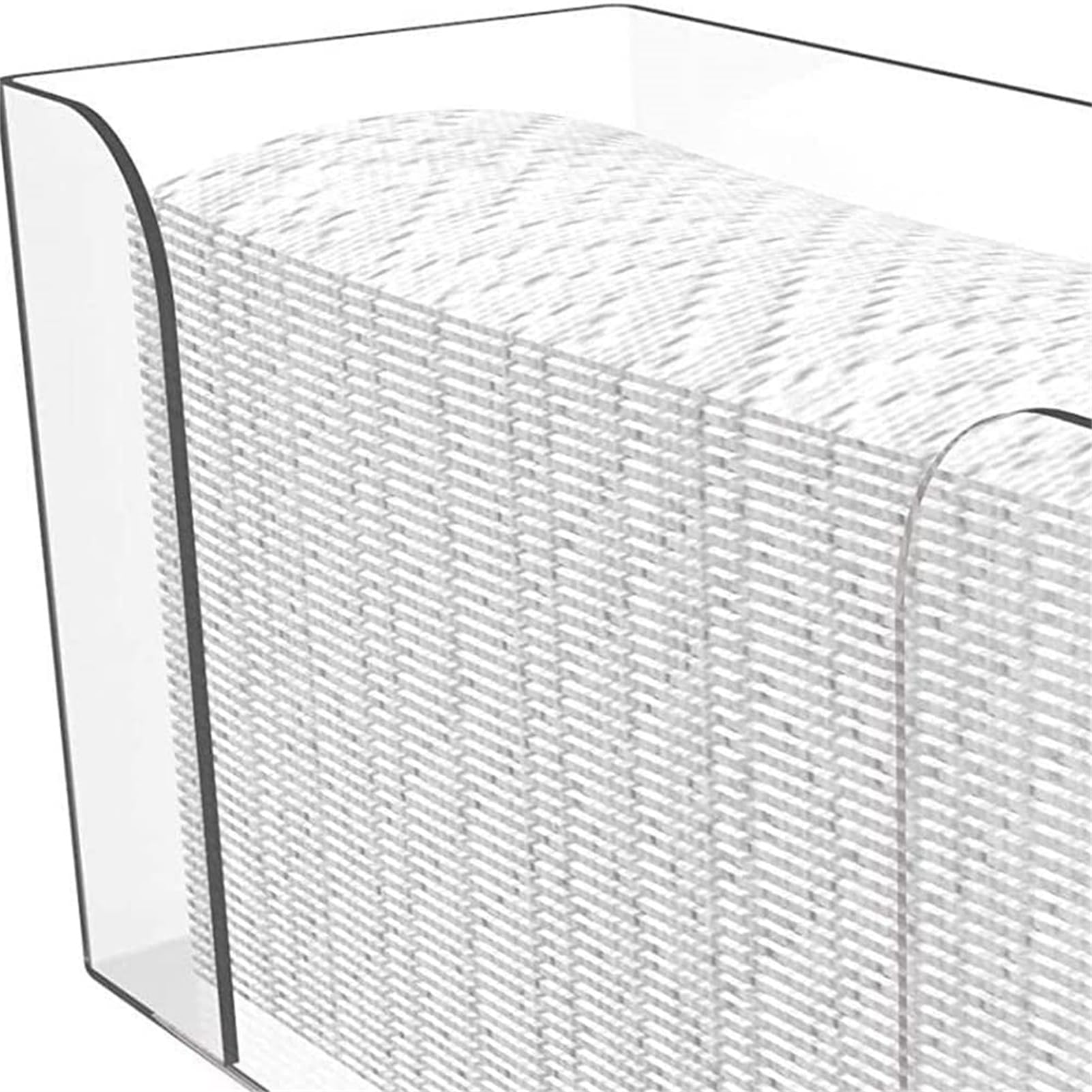 Dispenser di Asciugamani di Carta da Appoggio in Acrilico Trasparente - Porta Asciugamani per Ospiti Adatto per Asciugamani Piegati a Z o C - Capacità 150 Asciugamani - 29 x 10,6 x 17 cm