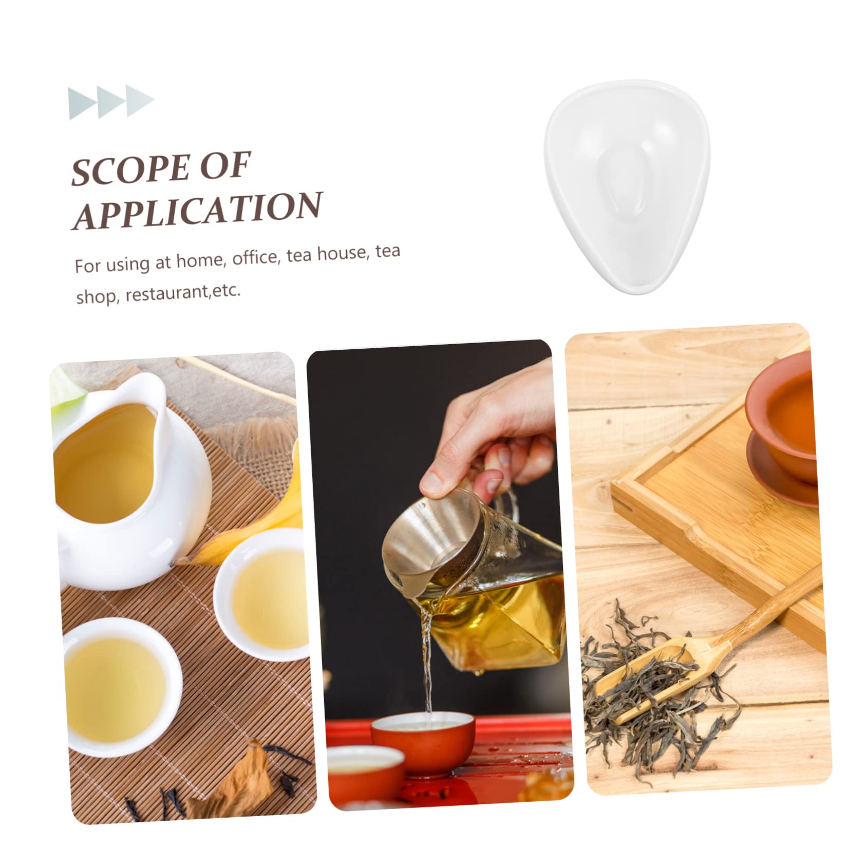 Zerodeko 1 Pc Porcelain Tea Spoon Chinese Tea Scoop Scoop Shovel Ceramics Tool for Loose Leaf