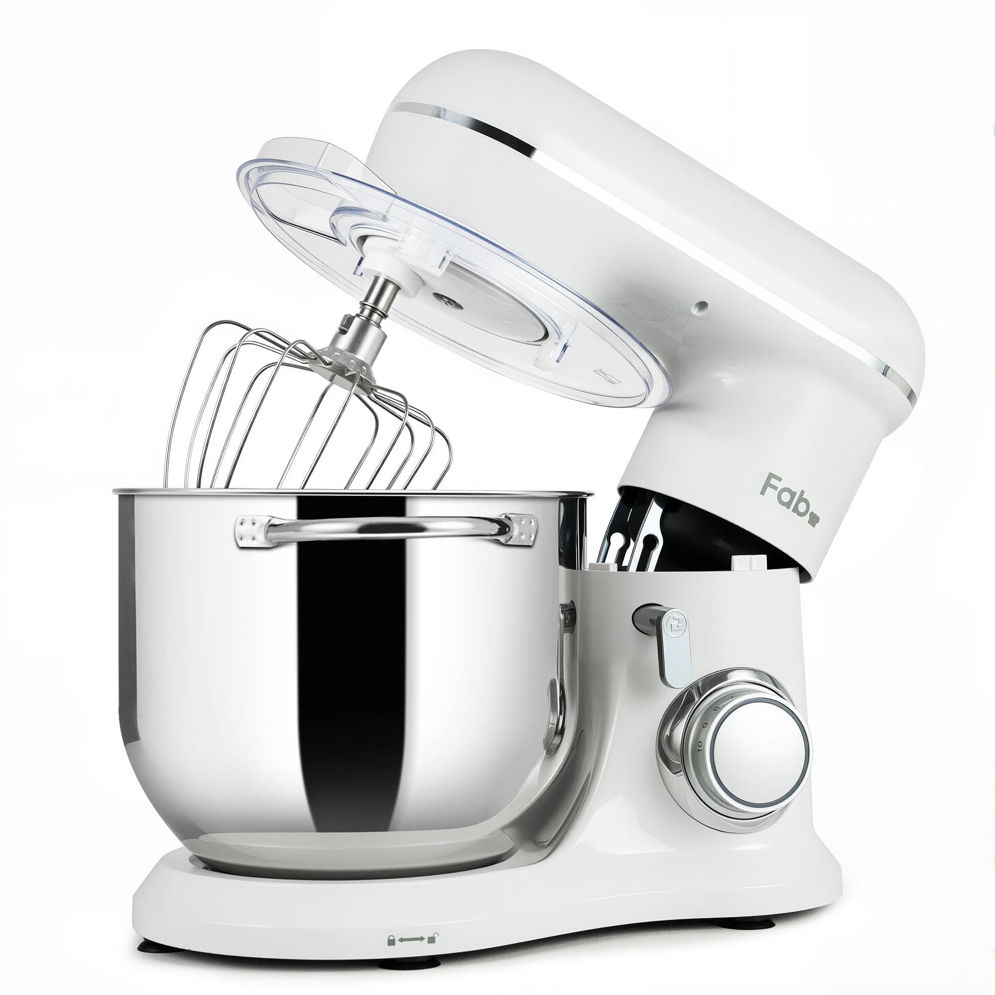 Fab Batidora Amasadora 8L Profesional,Amasadora de Pan y Reposteria 2000W,Robot de Cocina Alta Capacidad 10 Velocidades,Incluye 3 Accesorios,para Uso Intensivo en Hogares,Kitchen in the box