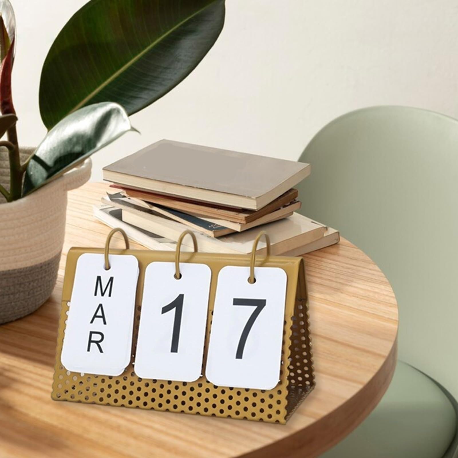 Tischkalender mit Fester Anzeige von Tag und Monat, permanent, für Schreibtisch, Büro oder Kabine