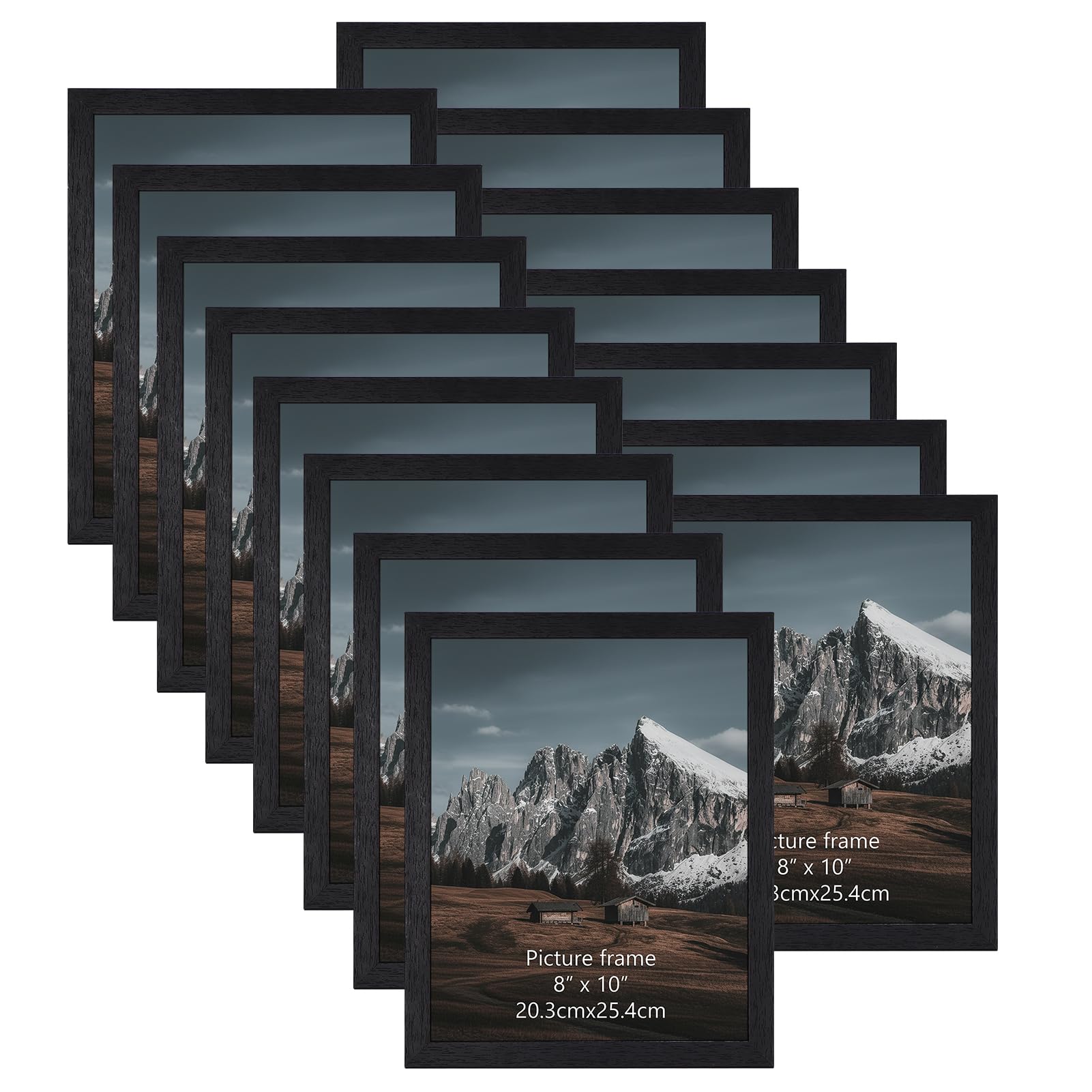 Photo 1 of HORLIMER 8x10 Picture Frames (Set of 15) - Black