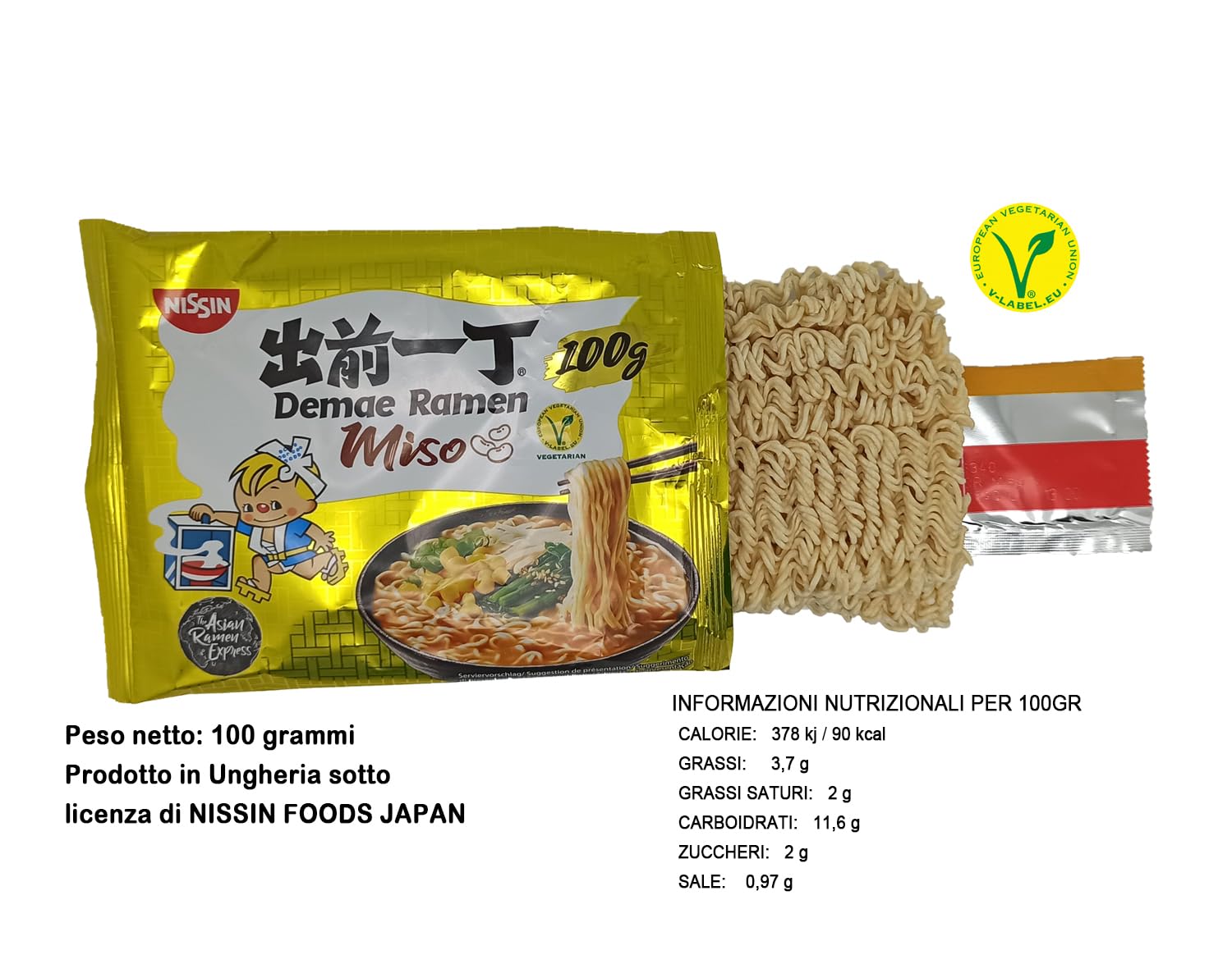 MiFan Ramen Box - Il Preferito Della Famiglia con 15 pz Deame Ramen Istantanei da Nissin per un'Esplosione di Sapori 5 Gusti Diversi