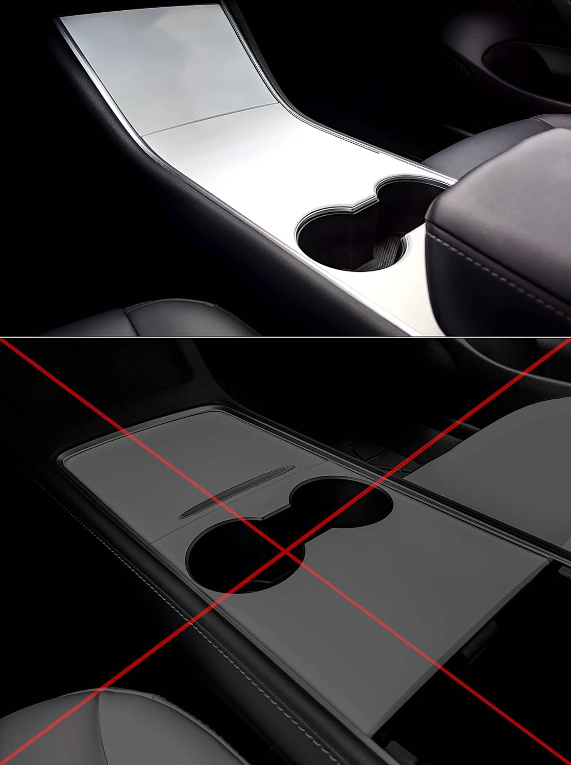 Tesla Model 3 / Model Y Center Console Wrap (Gen 1.0, Tesla Interior White)