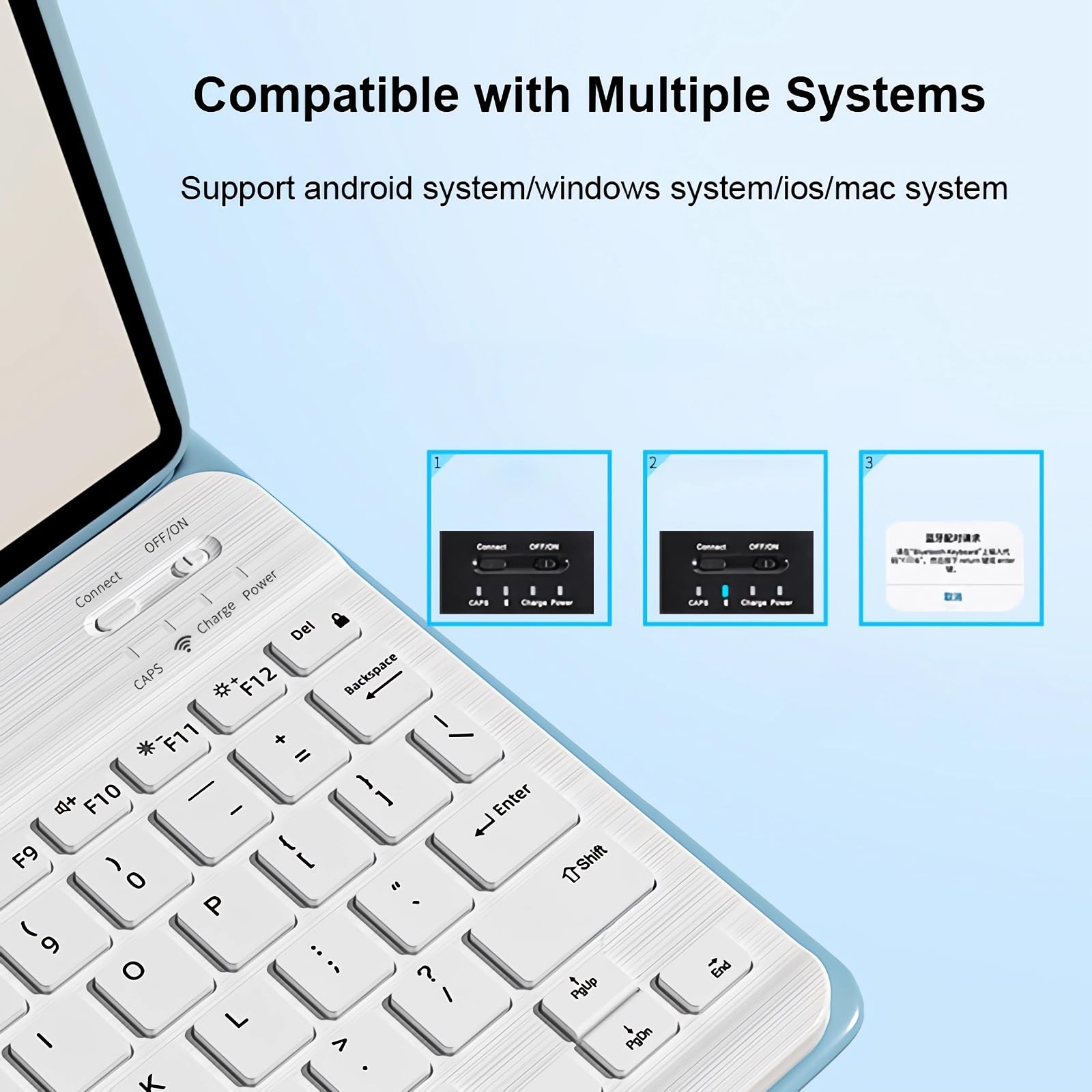 Etui z klawiaturą do HUAWEI MatePad Pro 13.2, Magnetyczna Odłączana Podświetlenia Klawiatura Bezprzewodowa z Myszą Bluetooth,Purple