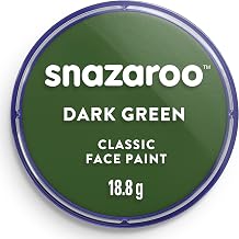 Snazaroo Classic Face and Body Paint, Dark Green Colour, Water Based, Easily Washable, SFX Makeup