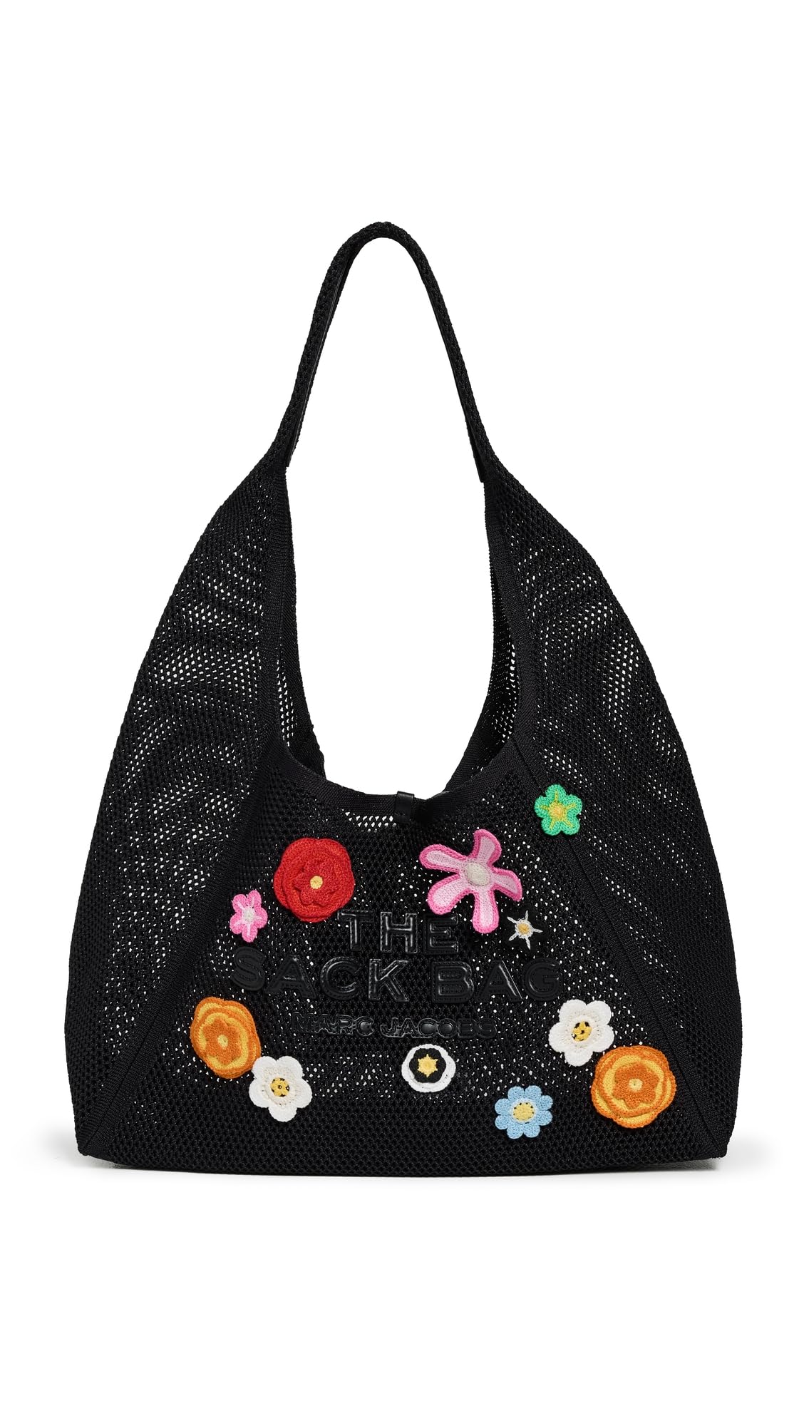 Sac à main en crochet Marc Jacobs avec fleurs 3D - Noir Multi