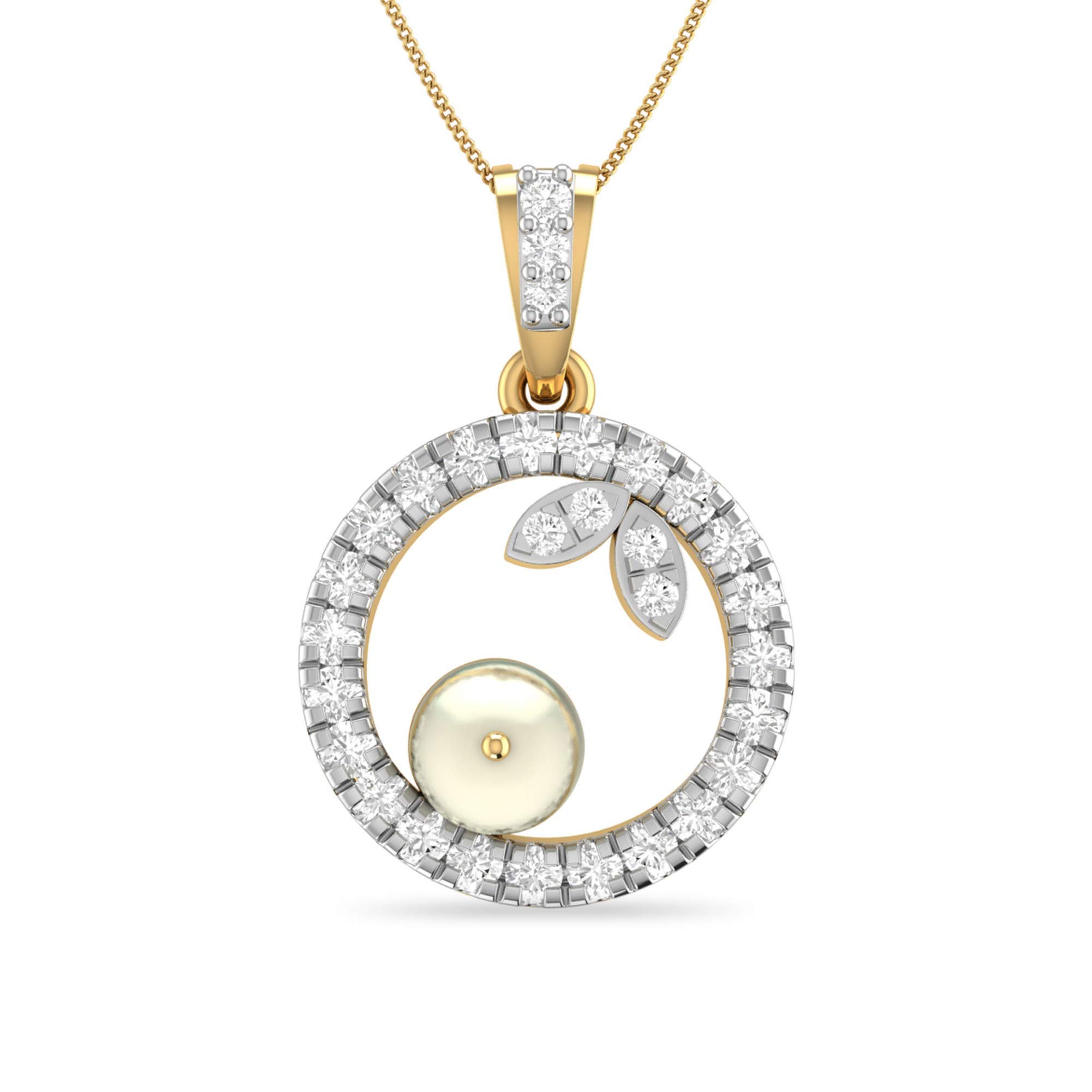 Yellow Gold and Solitaire Pendant for Women-image-37