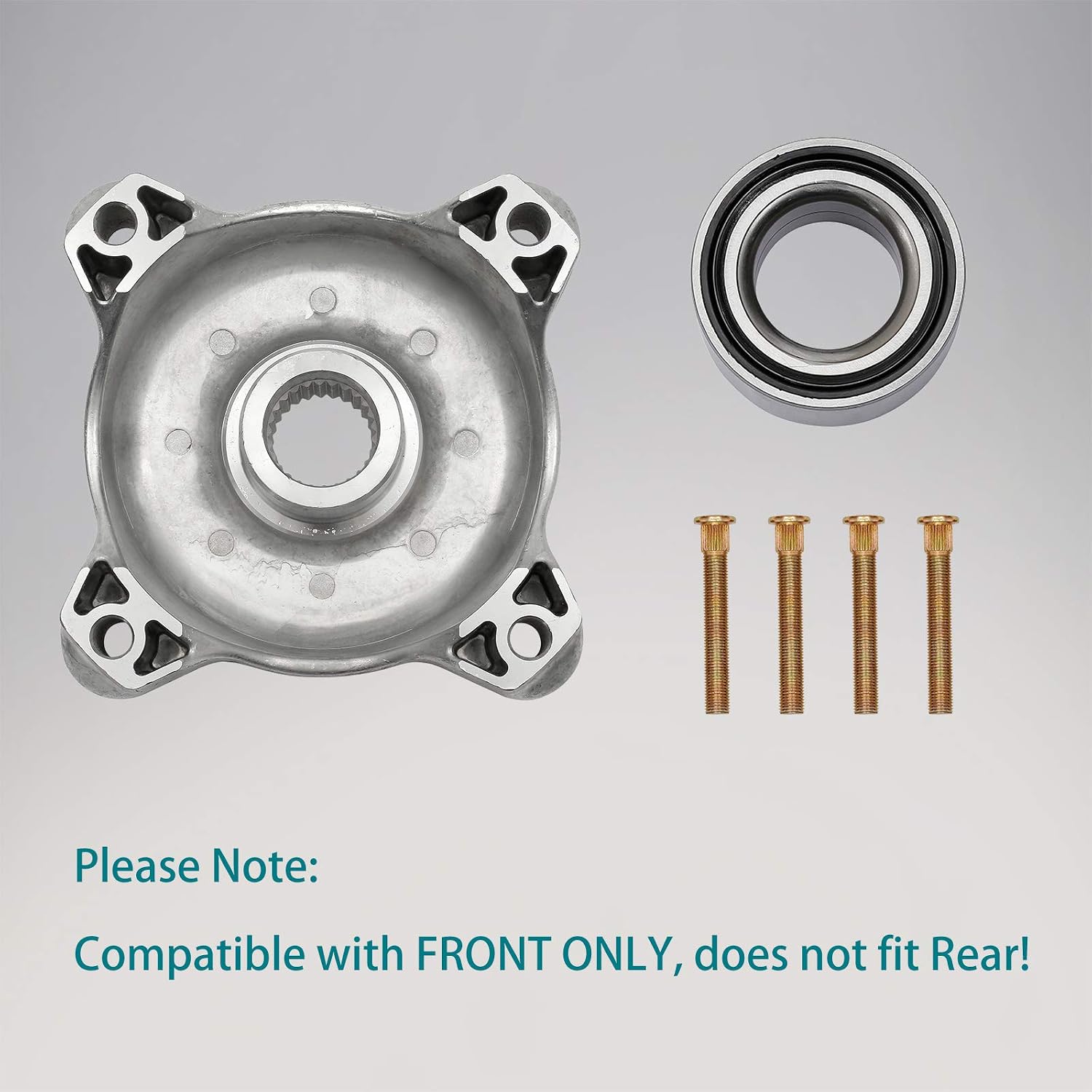 Wheel Hub Service kit with 44mm ID Studs Bearings Front Left Right, Compatible with 2010-2014 Polaris RZR 800/RZR 570/RZR S 800, Replaces# 5137219, 3514699, 7518654