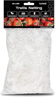 Lumo-X 1-Pack 5x30Ft Plant Trellis Scrog Netting, Heavy-Duty Nylon, Non-Toxic Polyester Garden Netting for Grow Tent, Indoor & Outdoor Greenhouse, Gardening Plant Climbing (5X30Ft -1 Pack)