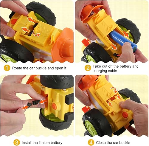 Miniatura 4 de Juguete de auto de salto loco, auto a control remoto, nuevo auto inalámbrico 2023 con luz LED y música mecedora, regalo de auto RC recargable para