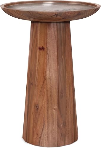 Miniatura 10 de SIMPLIHOME Dayton - Mesa redonda de madera de mango maciza de 13 pulgadas de ancho y contemporánea en negro, totalmente montada, para sala de estar