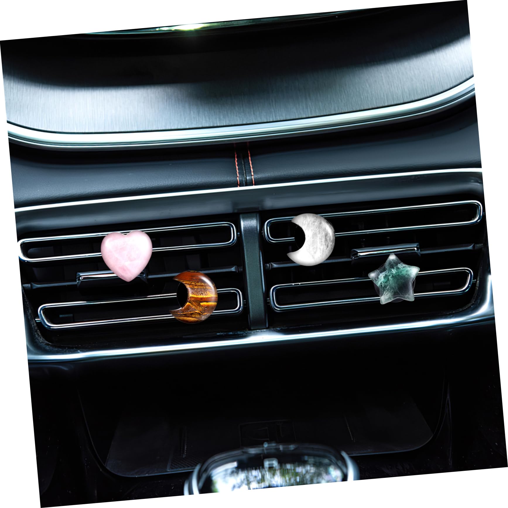 ULTECHNOVO 8pezzi Clip Aromatiche Per Bocchette Aria Auto Diffusori Di Essenziale Con Design Forma Di Stella e Cuore Accessori Decorativi Per Interni Auto