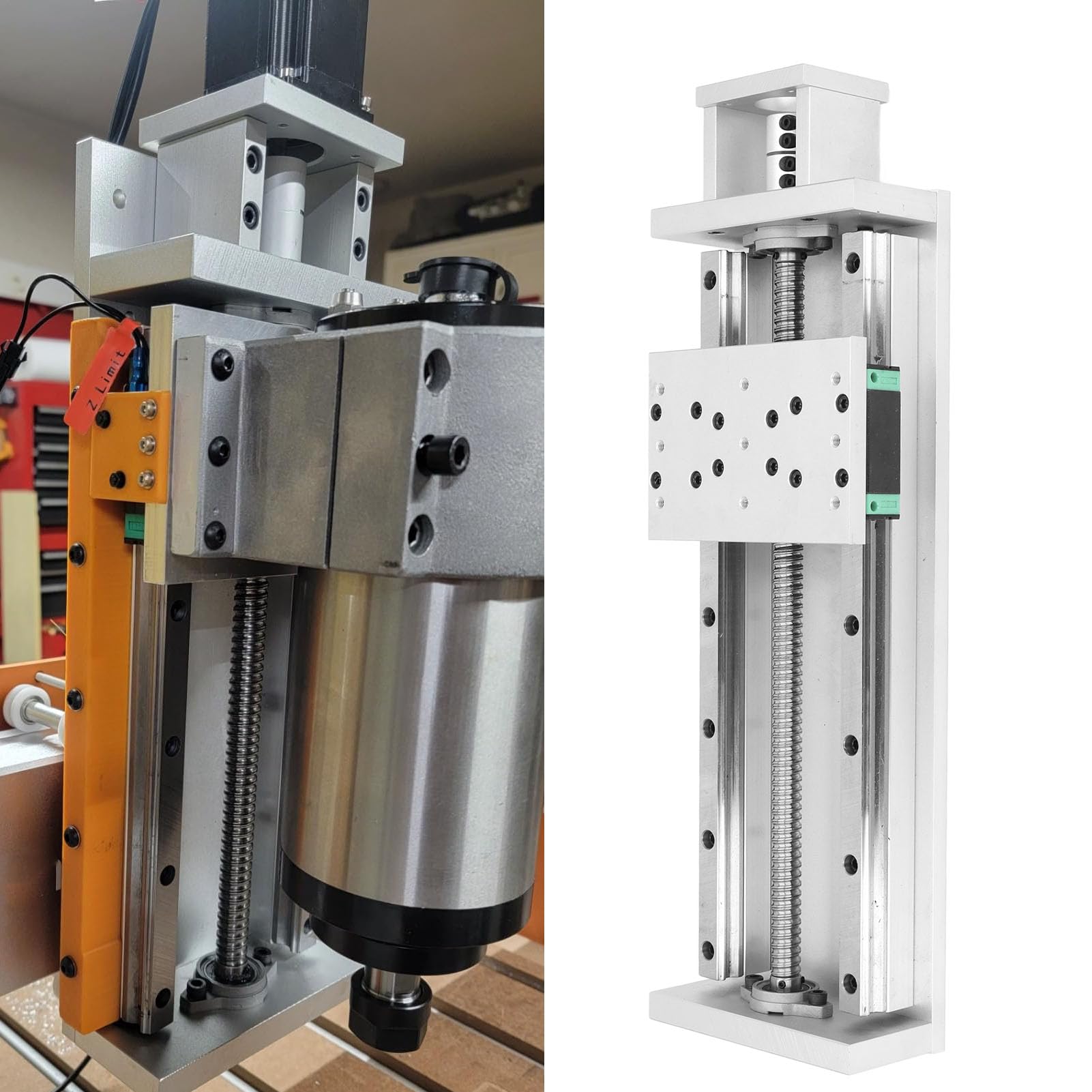 Ejoyous Guía de Riel Lineal Aleación de Aluminio Riel de Guía Lineal Etapa de 300 Mm Tornillo de Bola SFU1605 Interruptor de Límite de Repetibilidad de 0,03 Mm para Automatización de Enrutador CNC