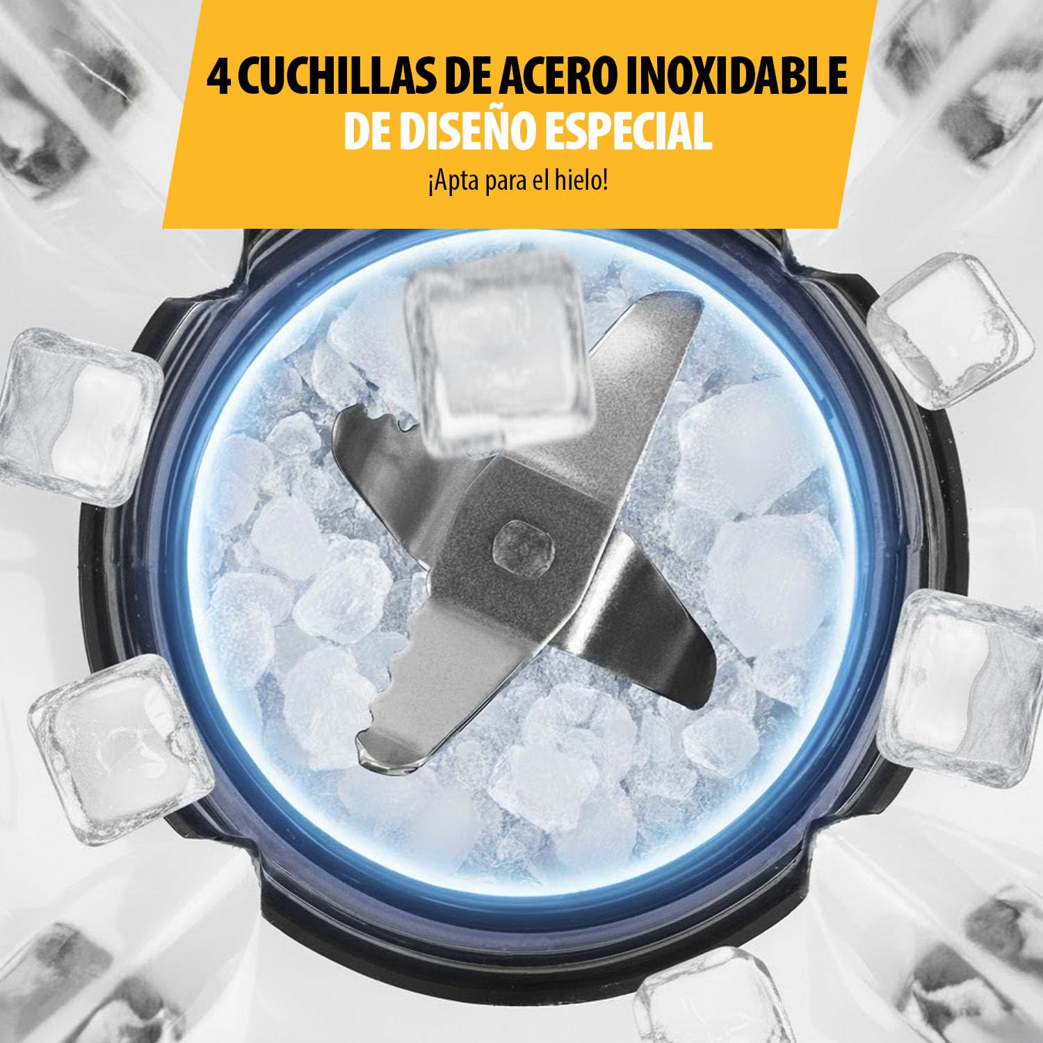 Tristar Batidora de Vaso, Jarra de Vidrio de 1,5 L, Motor de 1000 W, Cuerpo de Acero Inoxidable, 2 Velocidades, Fácil de Limpiar, BL-4489