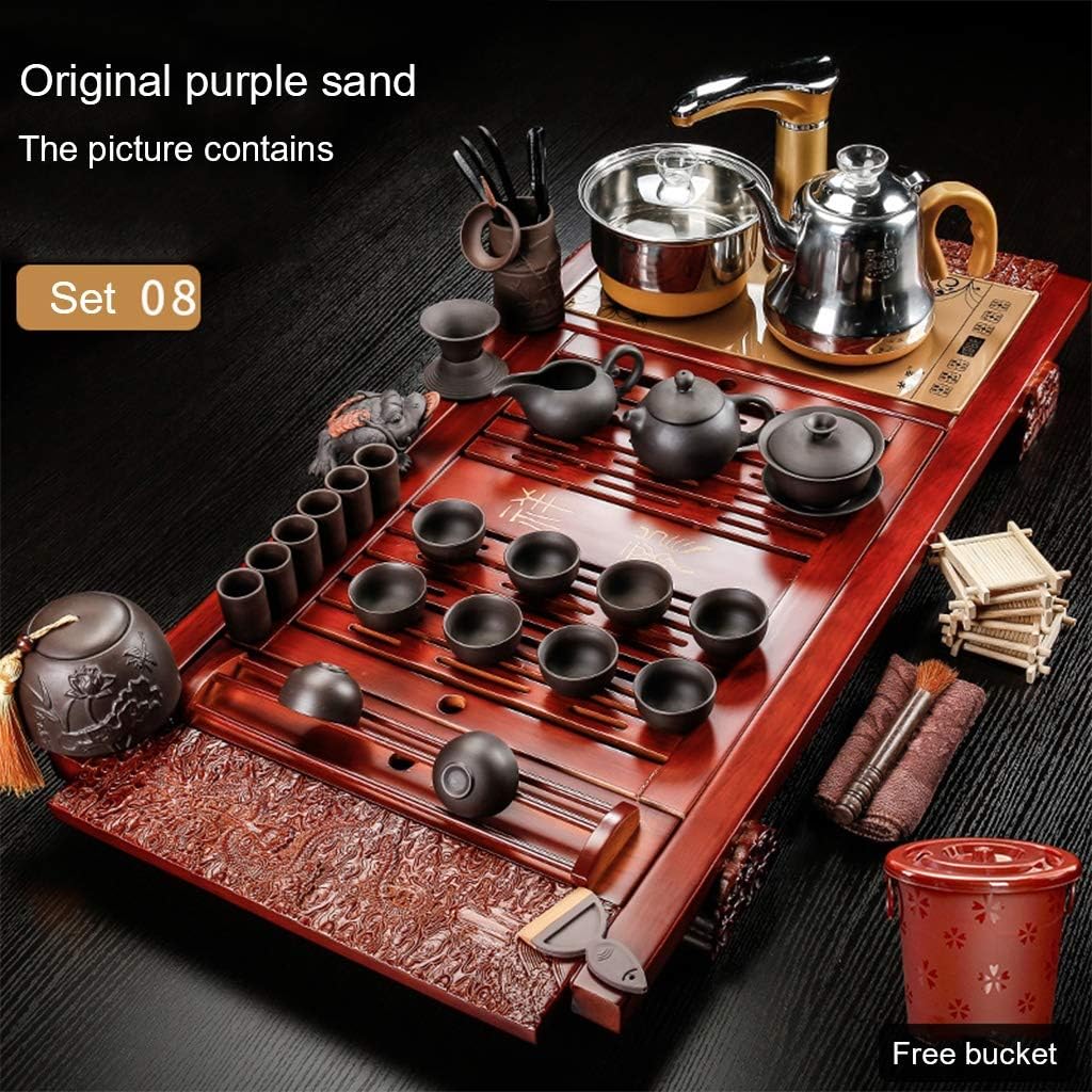 【GXDJC】最終セール！シンプルなティーセット、ティートレイ、中国の景福茶トレイセット、ティートレイ排水貯水池、ティールームテーブルセレモニーツールティーセ