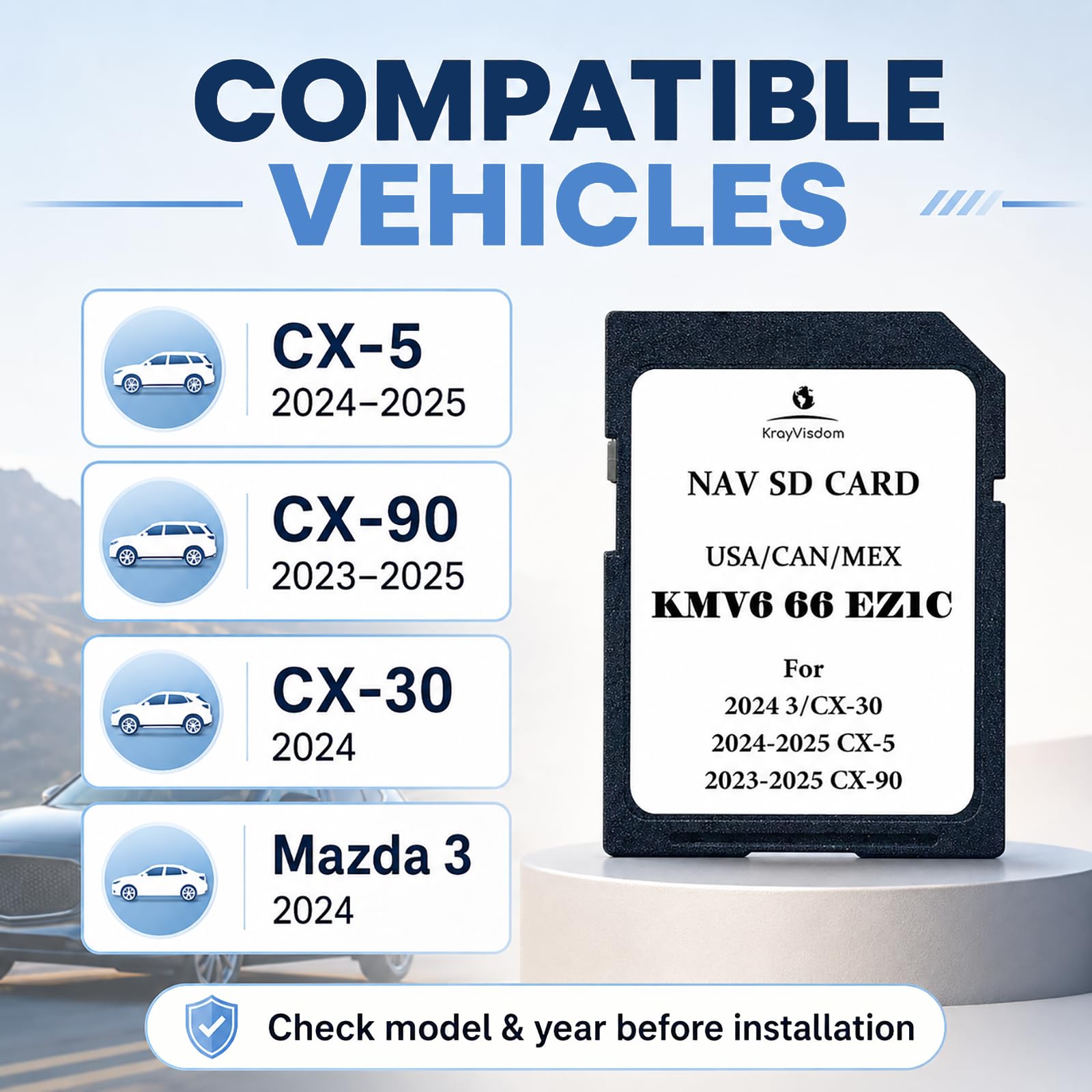 Amazon.com: Navigation SD Card KMV666EZ1C for Select Mazda, in