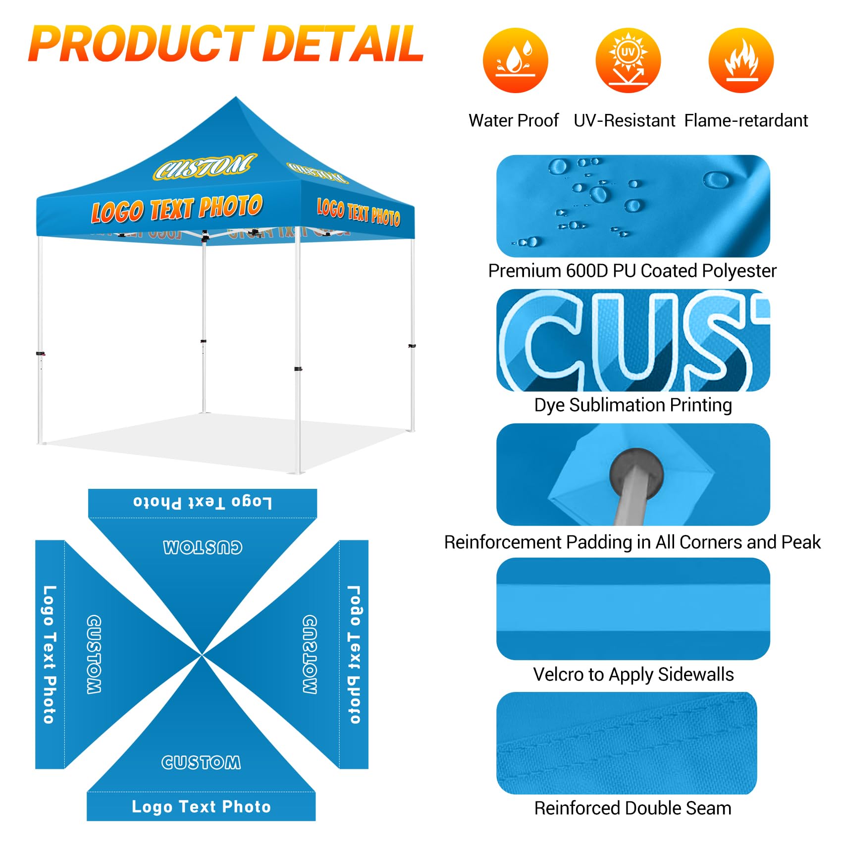 新品motto_kuma TARPtoTARP x Lanternで【TxL】 Amazon.com : Custom Canopy Tent 10x10 with Logo Custom Tents