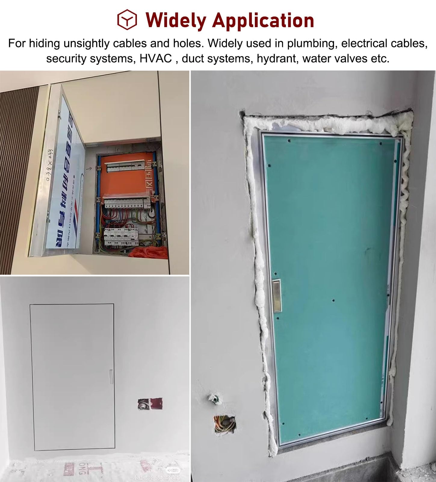 Trampilla De Acceso Empotrada Para Pared, Aluminio, Tamaño 60x60 Cm, Para Mantenimiento, Eléctrico O Fontanería