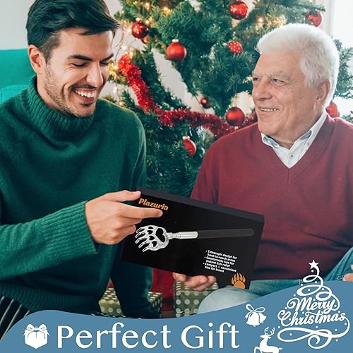 Miniatura 8 de Rascadores telescópicos para espalda, garras de oso, masajeador de manos, con asas de goma, portátiles, de metal, 4 unidades