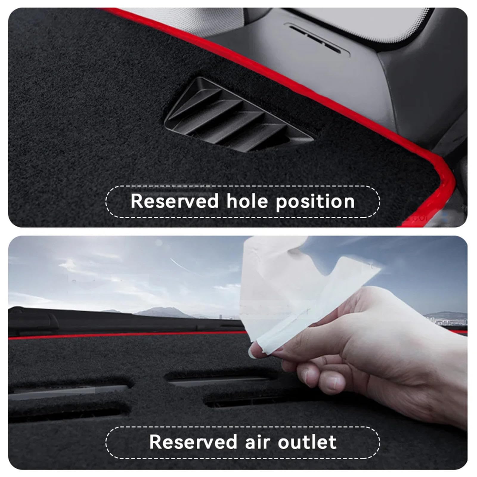 Pasuje do Peugeot 107 2005-2014, pokrowiec na deskę rozdzielczą, czarna osłona deski rozdzielczej, antypoślizgowa osłona ochronna na deskę rozdzielczą