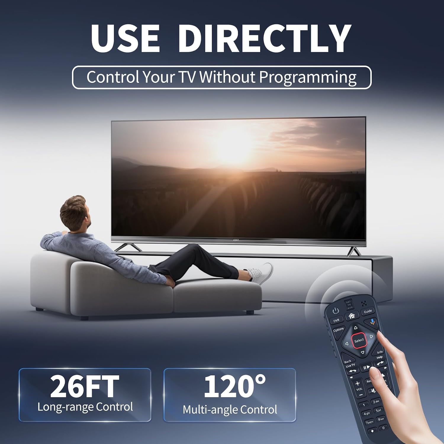 Replacement Remote Control for Dish Upgraded Network 54.1 54.2 54.3 54 Series UHF, Support Voice Search