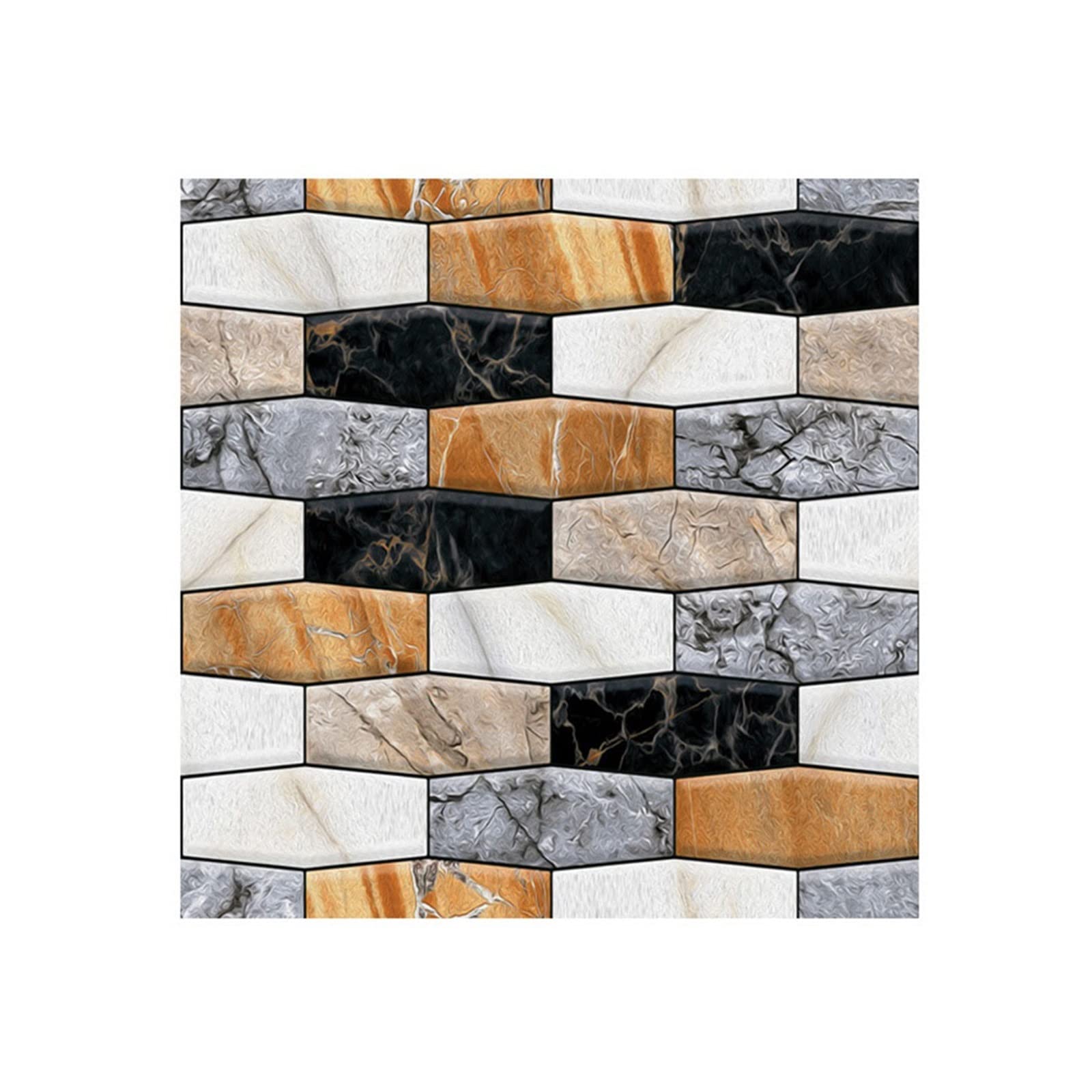 10pcs 3D imitacja zleżników z cegły majsterkowanie Zdejmowane samoprzylepne wodoodporne tapeta salon w kuchni dekoracje dzieła sztuki (Color : U)