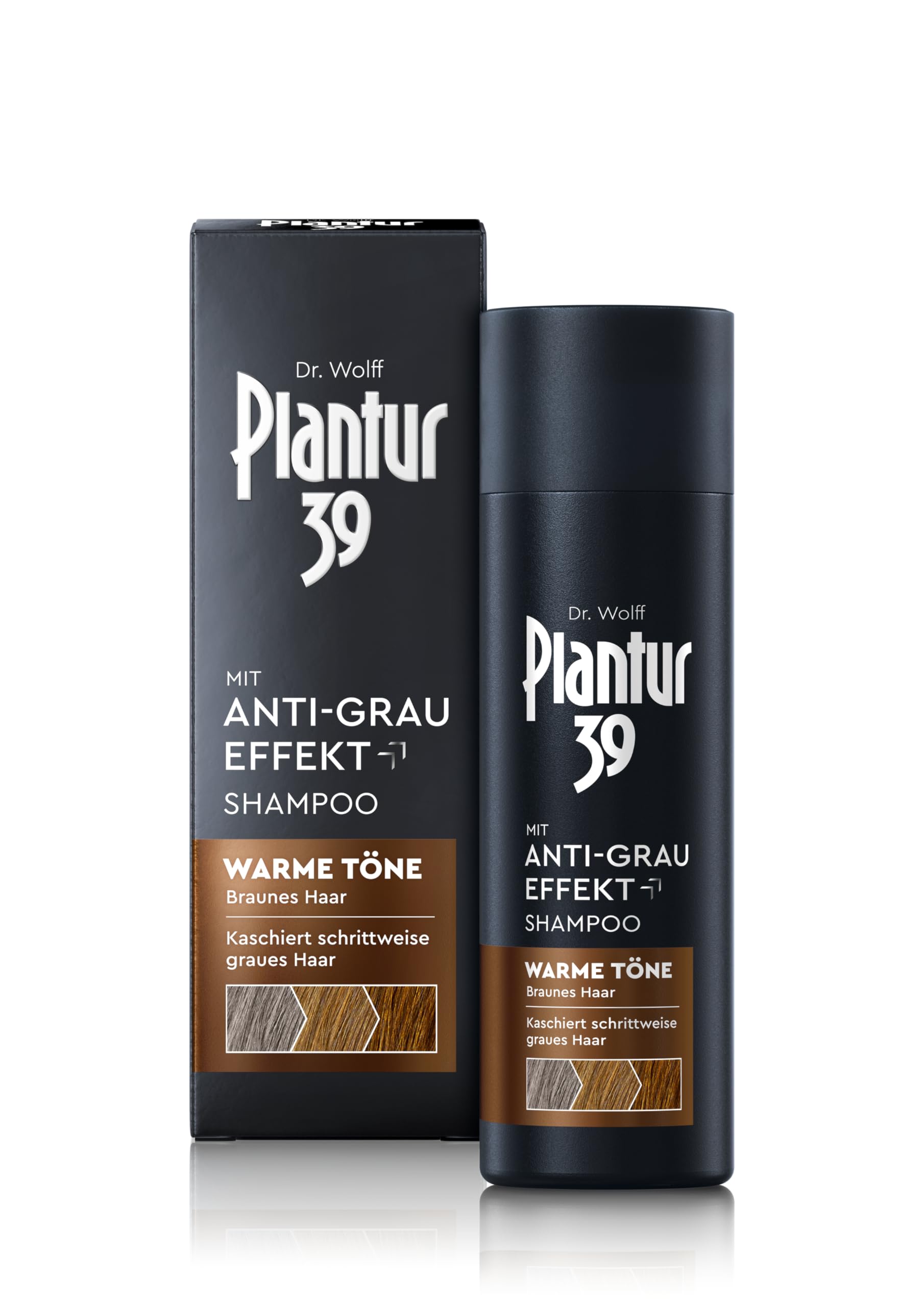 Plantur 39 Champú antigris efecto 2 x 200 ml – Para tonos cálidos y cabello castaño – Cubre gradualmente las canas sin teñir – Champú de cafeína para mujeres para cabello fuerte